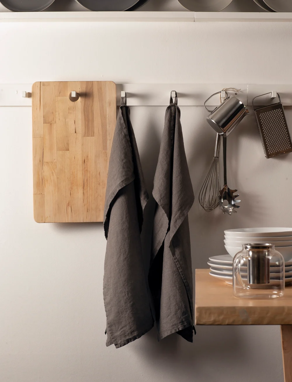 Himla - Sunshine Kökshandduk 2-pack - kökshanddukar - charcoal - 1