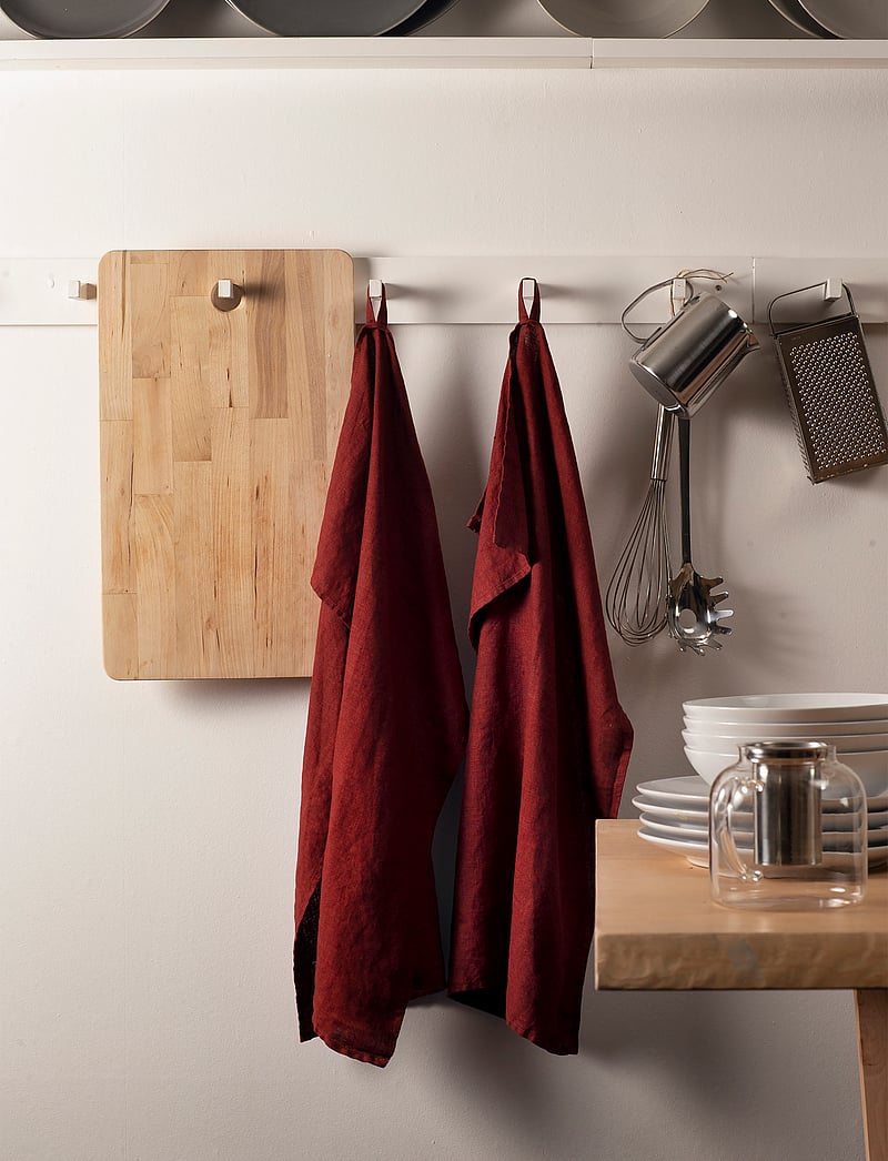 Himla - Sunshine Kökshandduk 2-pack - köp efter pris - lingonberry - 1