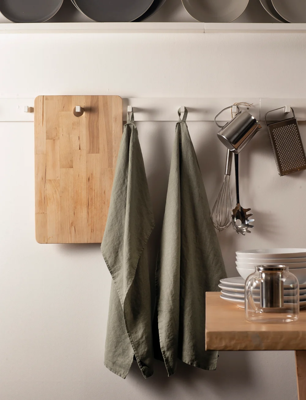 Himla - Sunshine Kökshandduk 2-pack - köp efter pris - sage - 1