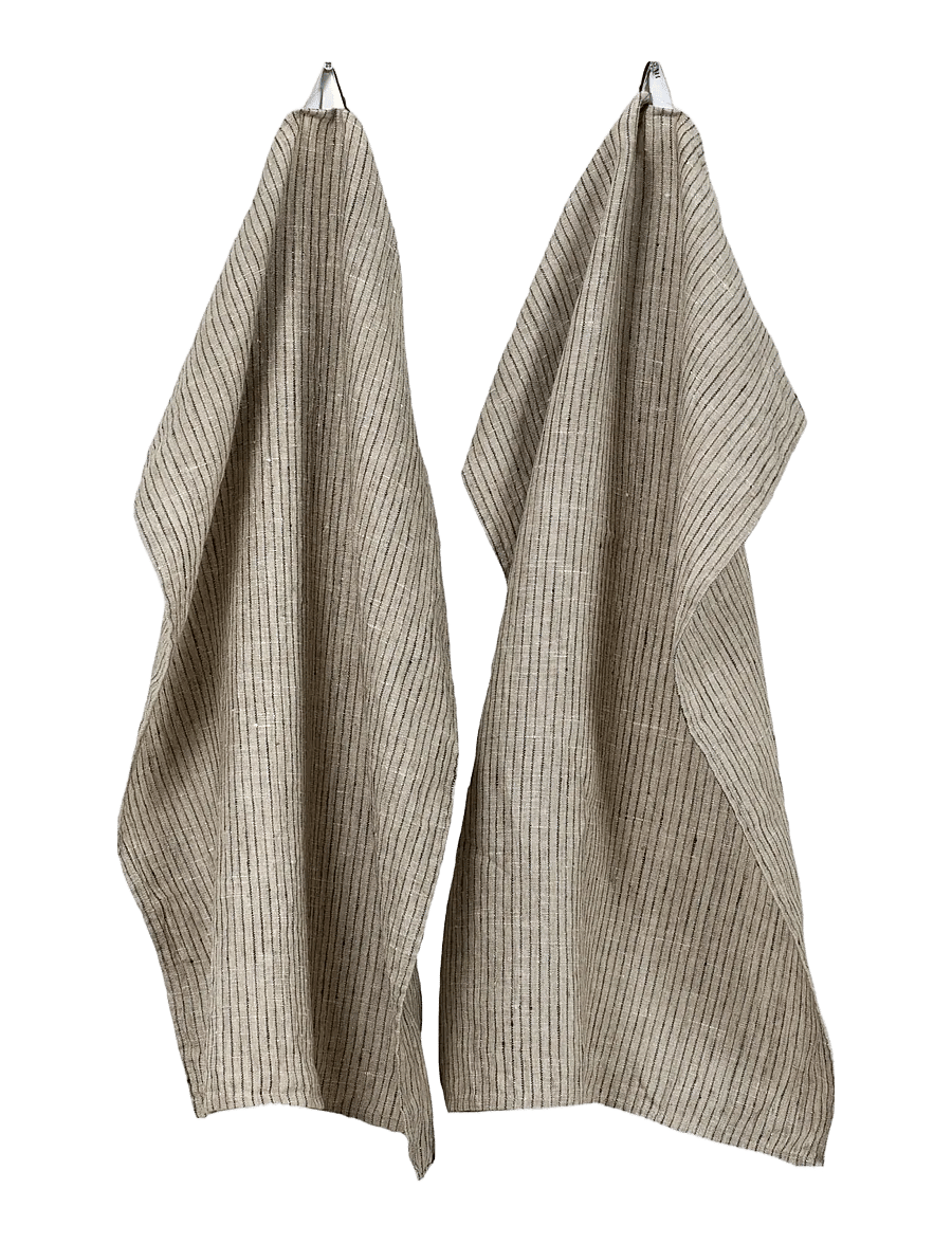 Himla - Linus Kitchen towel 2-pack - kohl/natural - 0