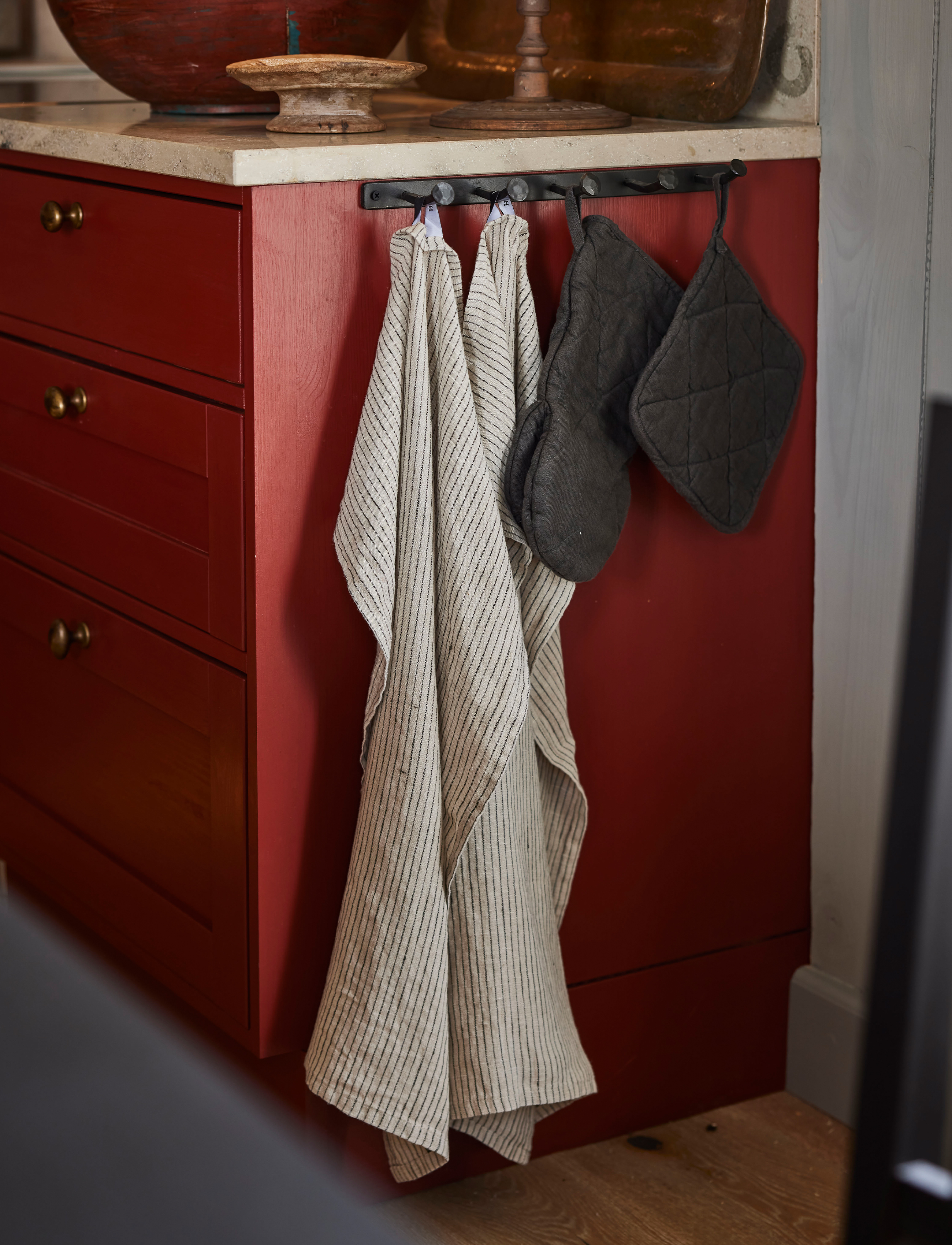 Himla - Linus Kitchen towel 2-pack - kohl/natural - 1