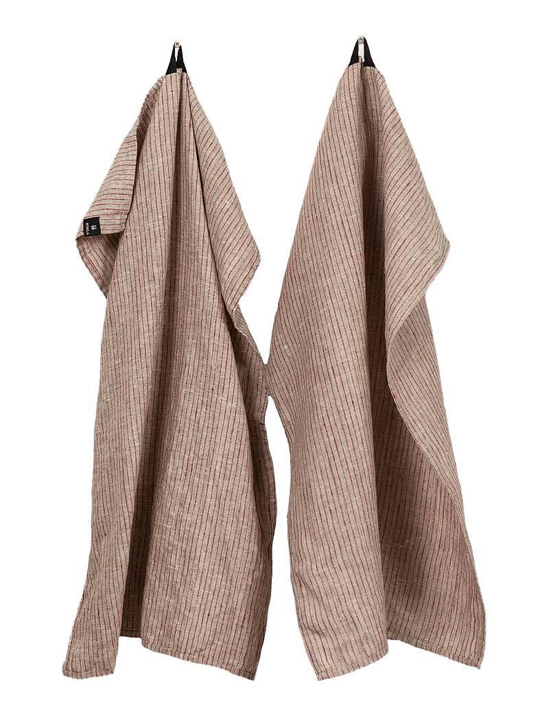 Himla - Linus Kitchen towel 2-pack - køb efter pris - true red/natural - 0
