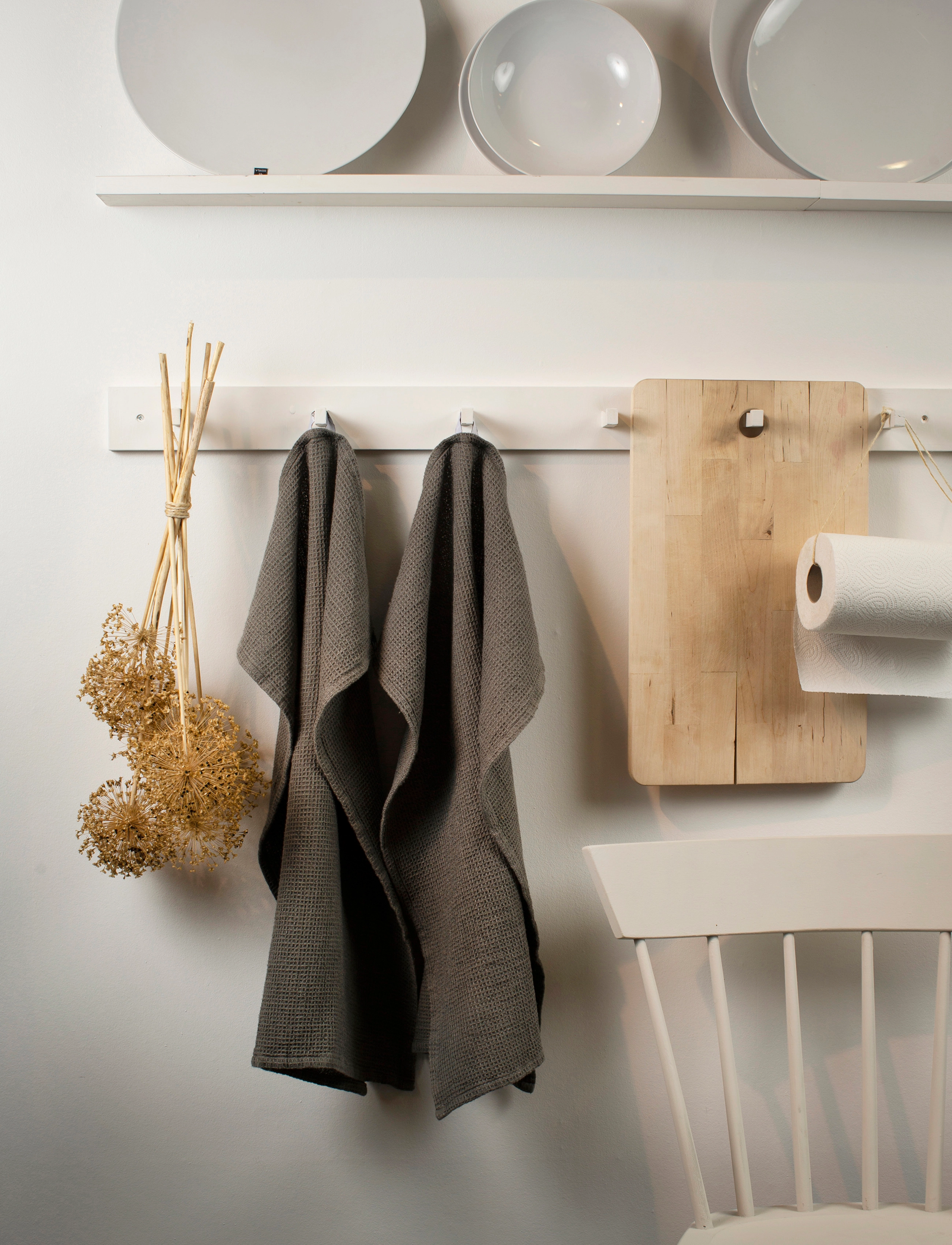 Himla Hetty Køkkenhåndklæde, 2-Pak, 50X70, Kitchen Textiles, Grau - Towels, Homeware