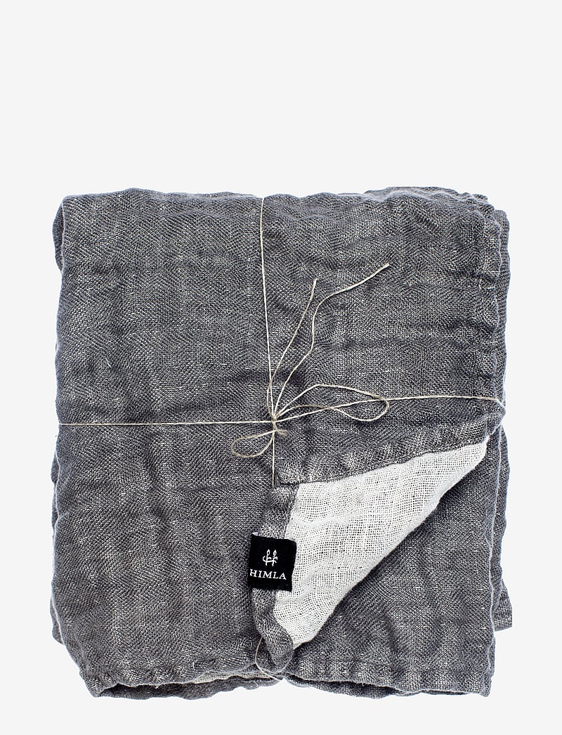 Himla - Hannelin Baby Throw - kocyki muślinowe - charcoal/white - 2
