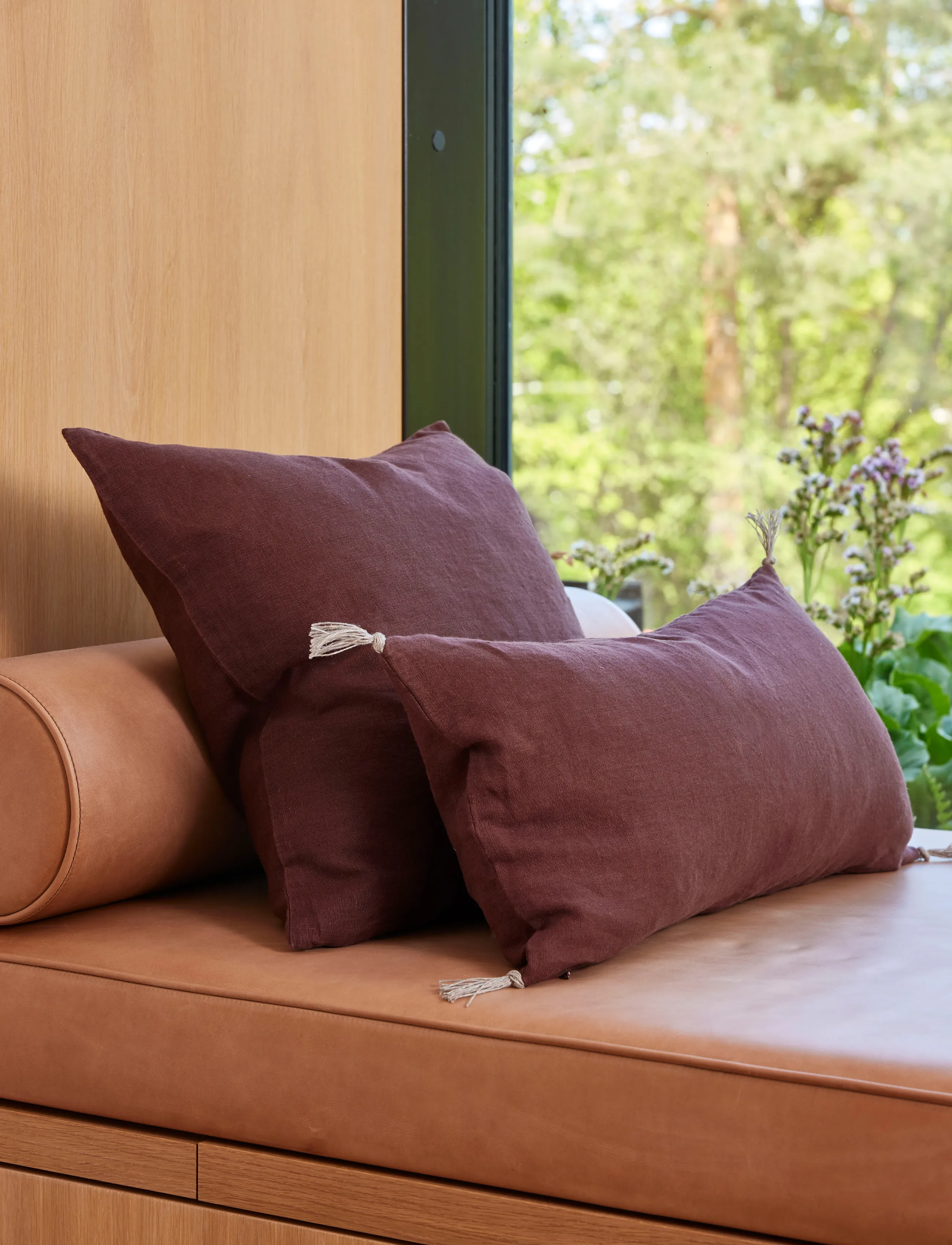 Himla - Sunshine Cushion Cover - cushion covers - burgundy - 2