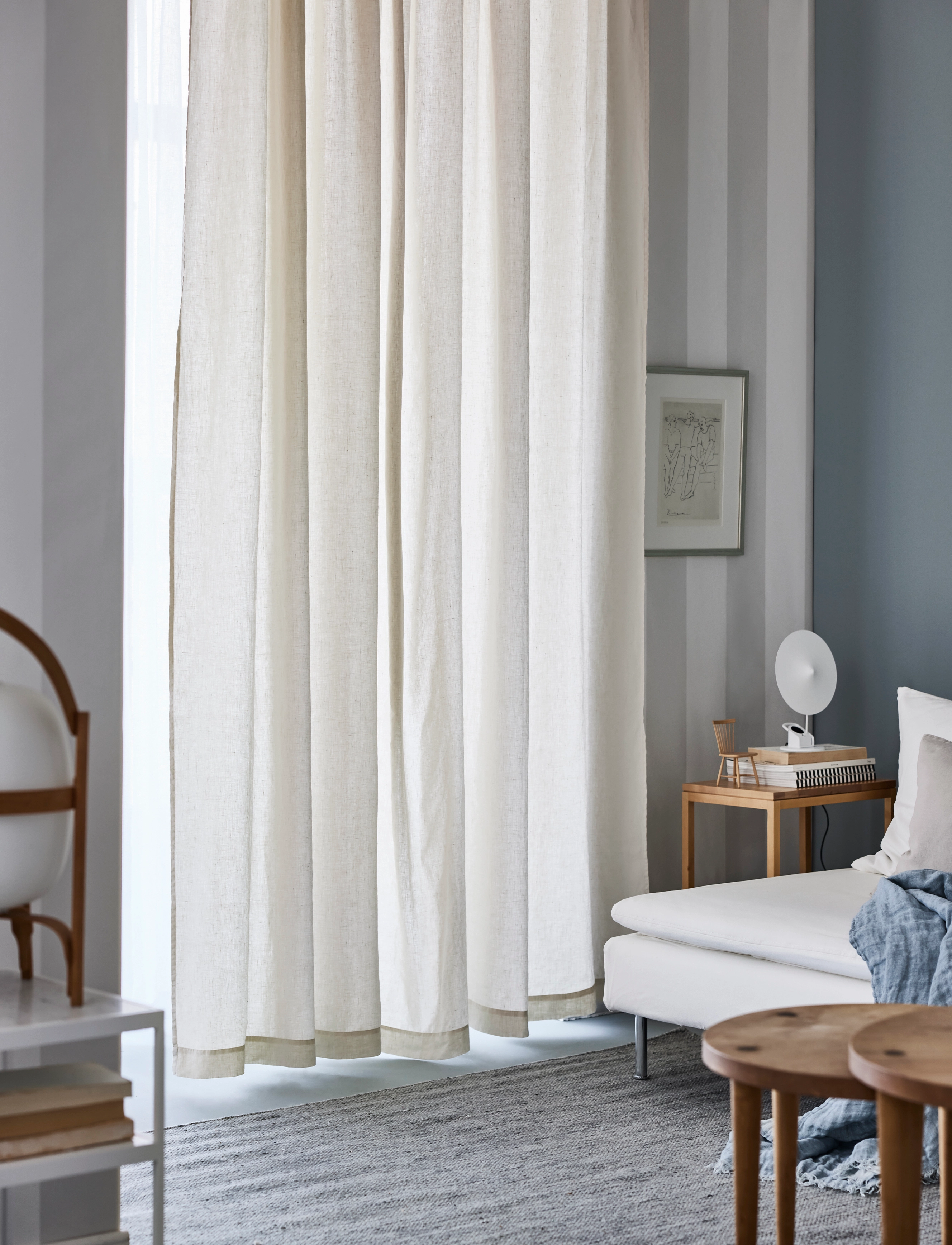 Himla - Sunshine Curtain with HT - gardinlængde - fog - 1