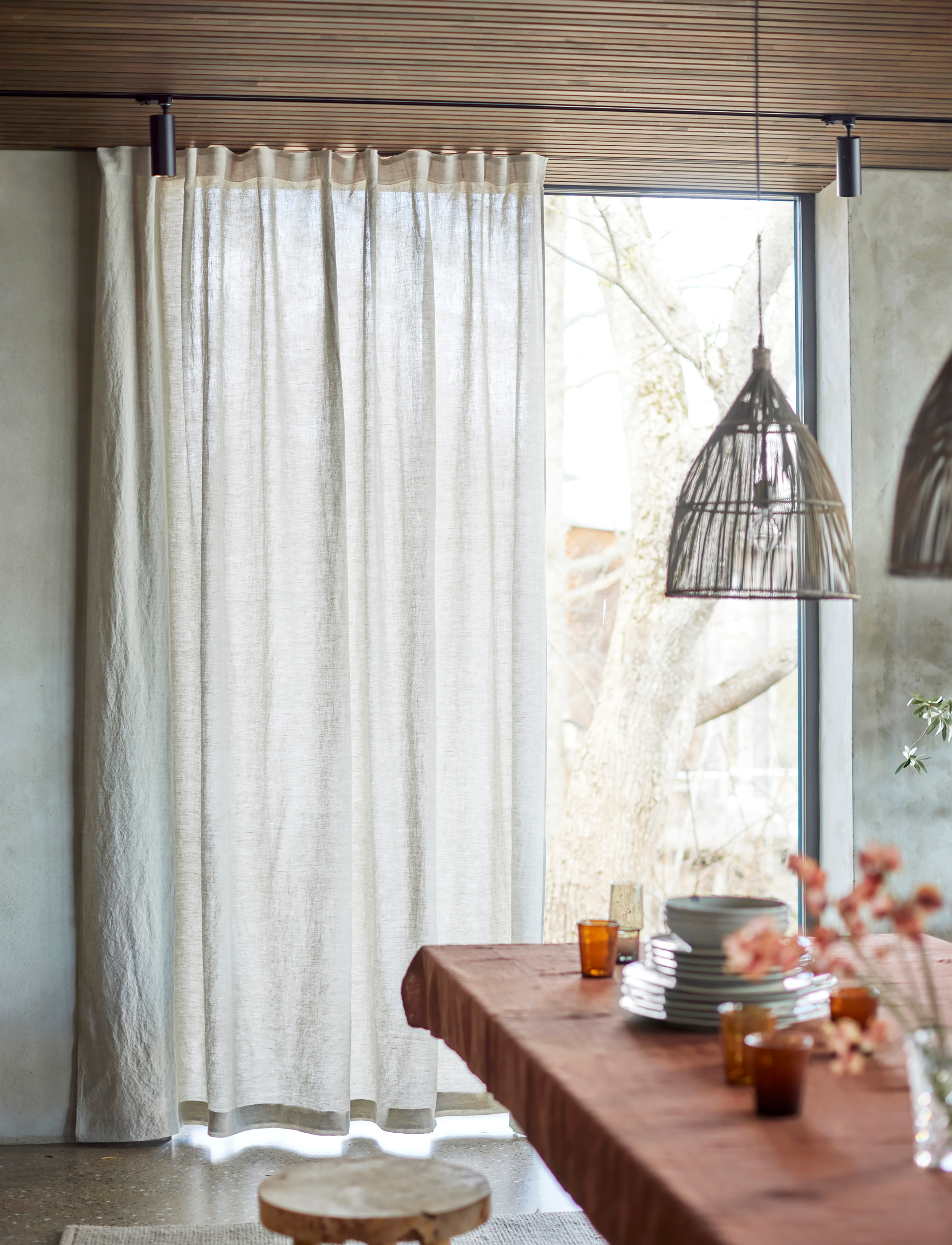 Himla - Sunshine Curtain with HT - gardinlængde - oatmeal - 3