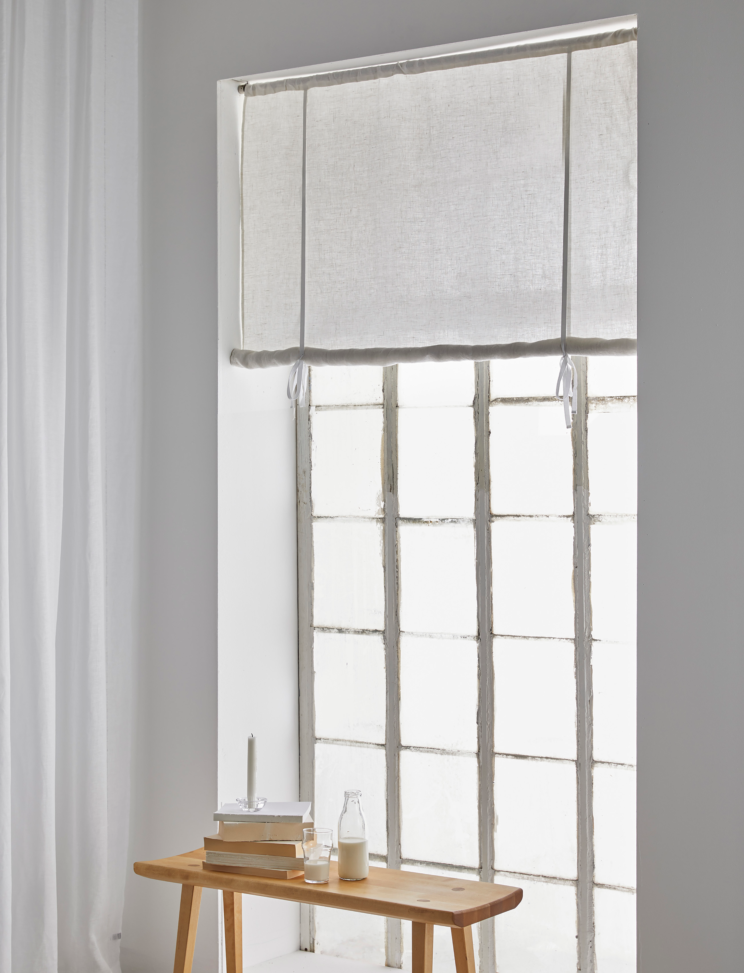 Himla Sunshine-Gardin Med Snore, 120X120 cm, White, Gardiner > Rullegardiner, Unisex