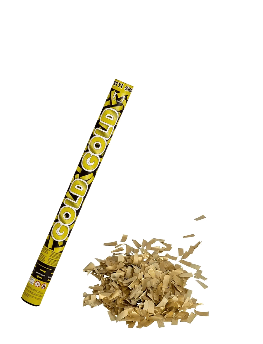 Joker - CONFETTI SHOOTER GULD 60 CM - kinderparty - multi color - 0
