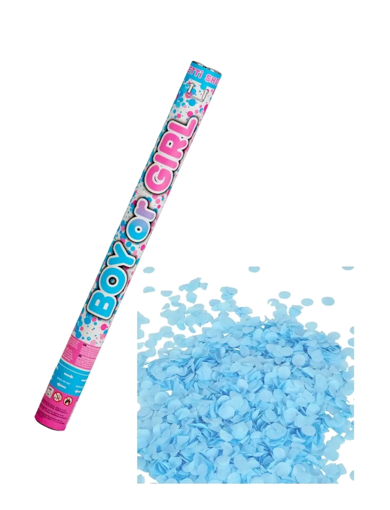 Joker CONFETTI SHOOTER BOY/GIRL BLUE 60 CM - 4 for 3 - MULTI COLOR / blue