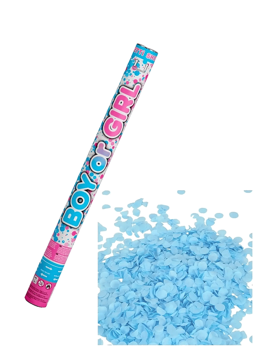 Joker - CONFETTI SHOOTER BOY/GIRL BLUE 60 CM - kinderparty - multi color - 0