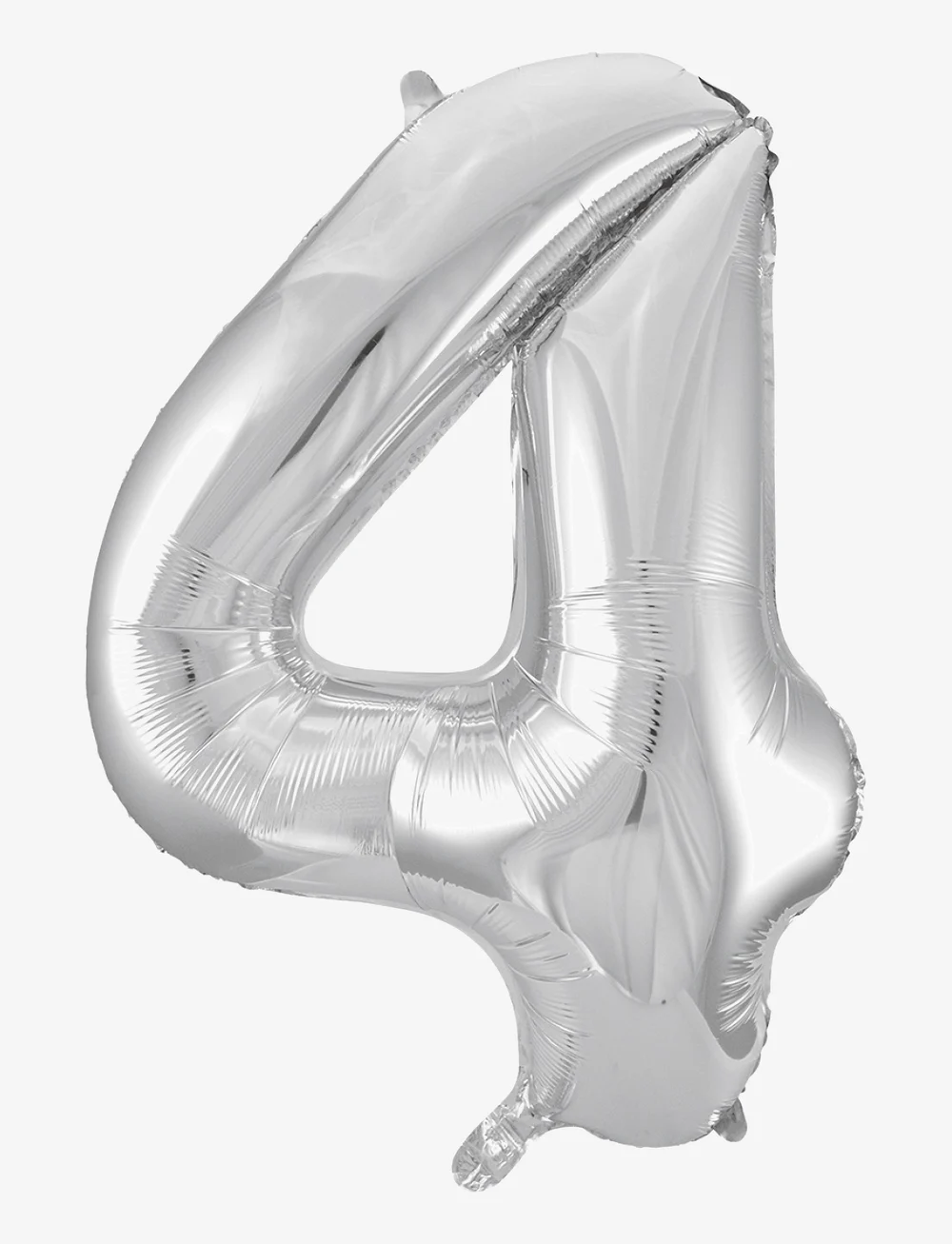 Joker - FOIL BALLOON NUMBER 4 SILVER 86 CM - peotarvikud - silver - 0