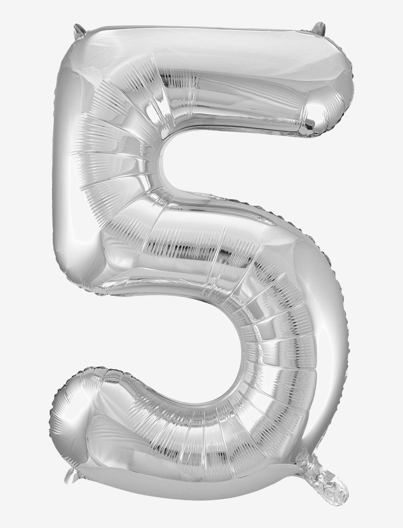 Joker - FOIL BALLOON NUMBER 5 SILVER 86 CM - party supplies - silver - 0