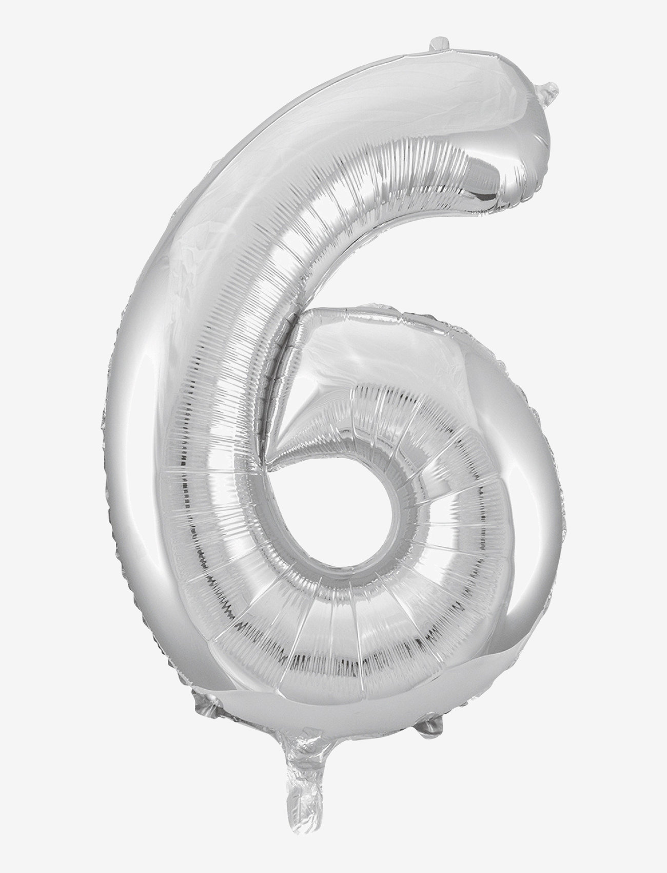 Joker - FOIL BALLOON NUMBER 6 SILVER 86 CM - party supplies - silver - 0