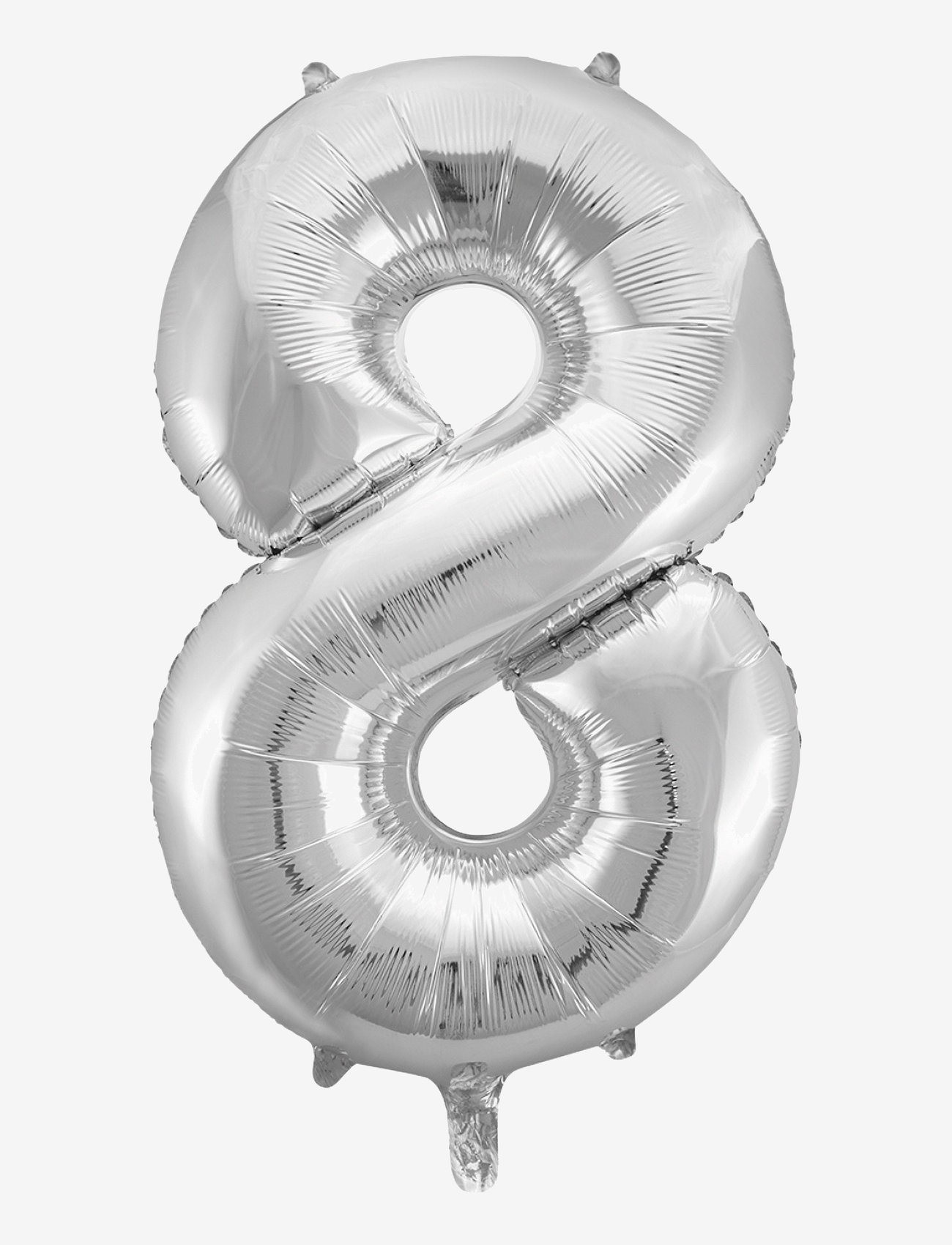 Joker - FOIL BALLOON NUMBER 8 SILVER 86 CM - festartikler - silver - 0
