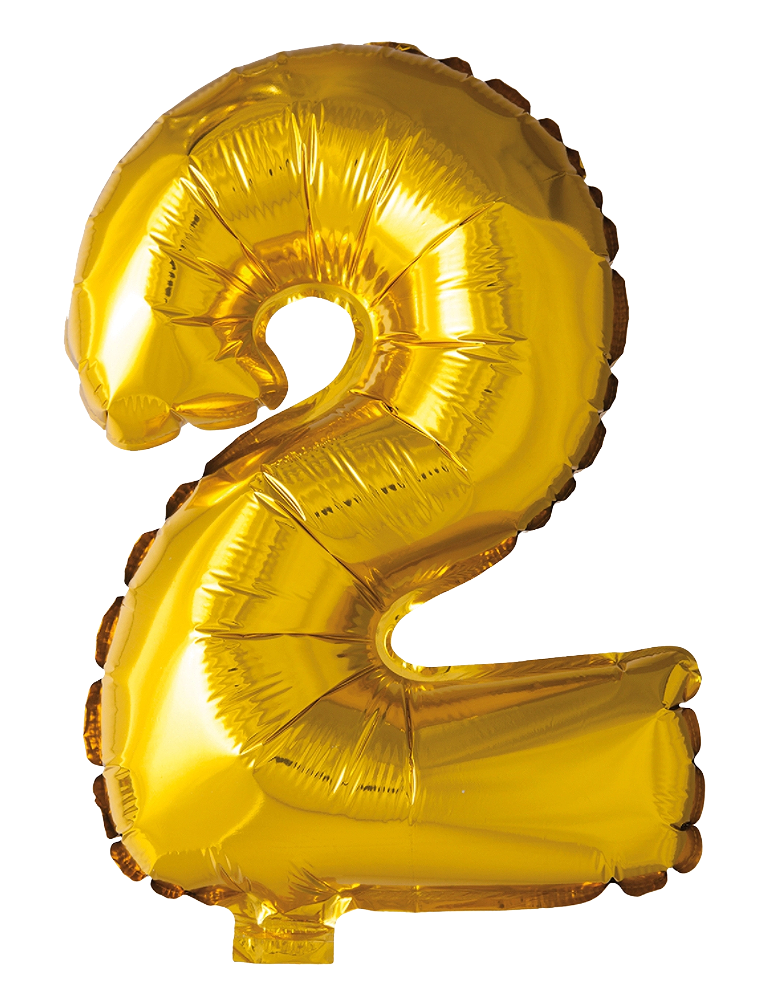 Joker Foil Balloon Number 2 Gold 86 Cm, cm, Kids Decor, - Party Supplies, Kinder