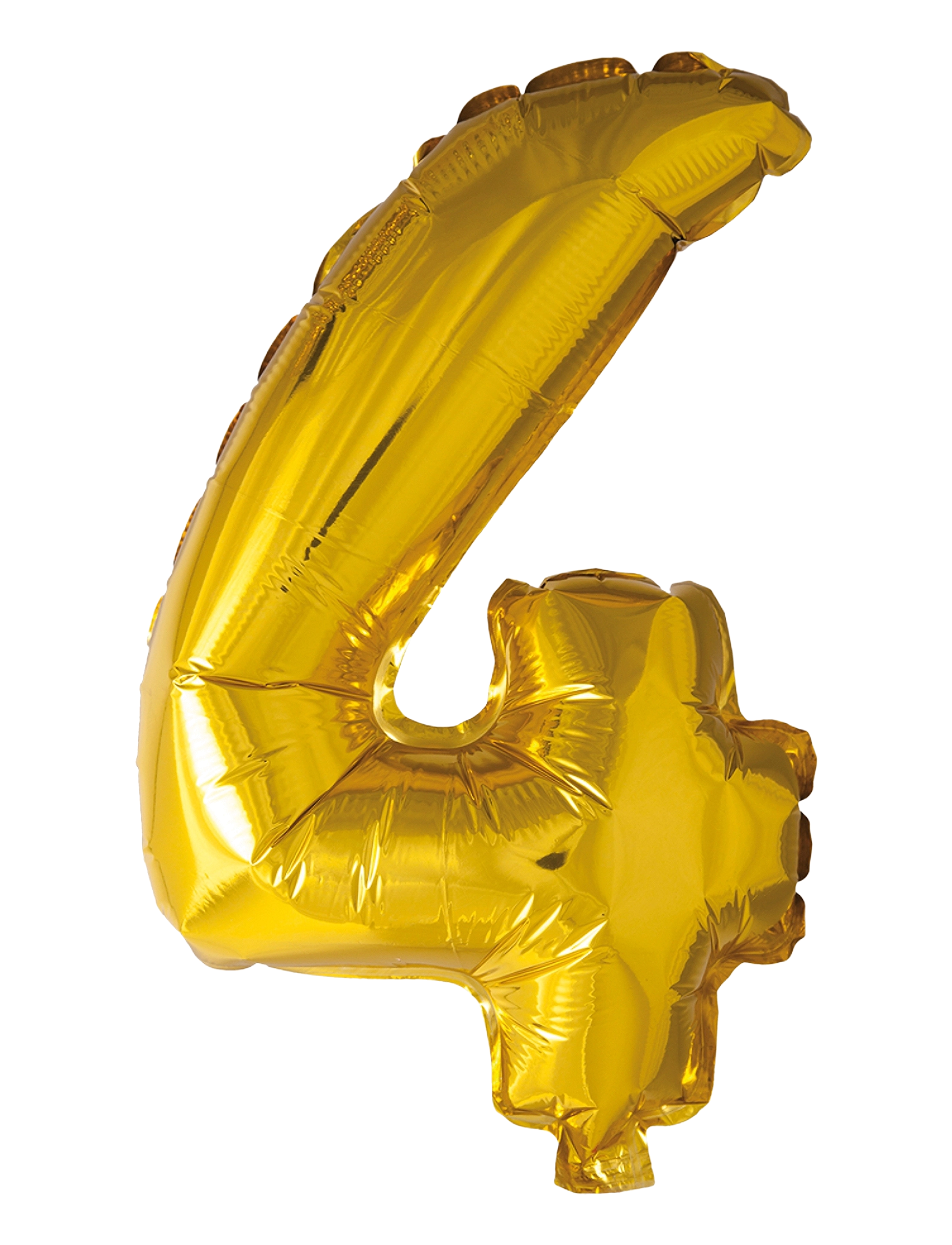 Joker Foil Balloon Number 4 Gold 86 Cm, cm, Kids Decor, - Party Supplies, Kinder