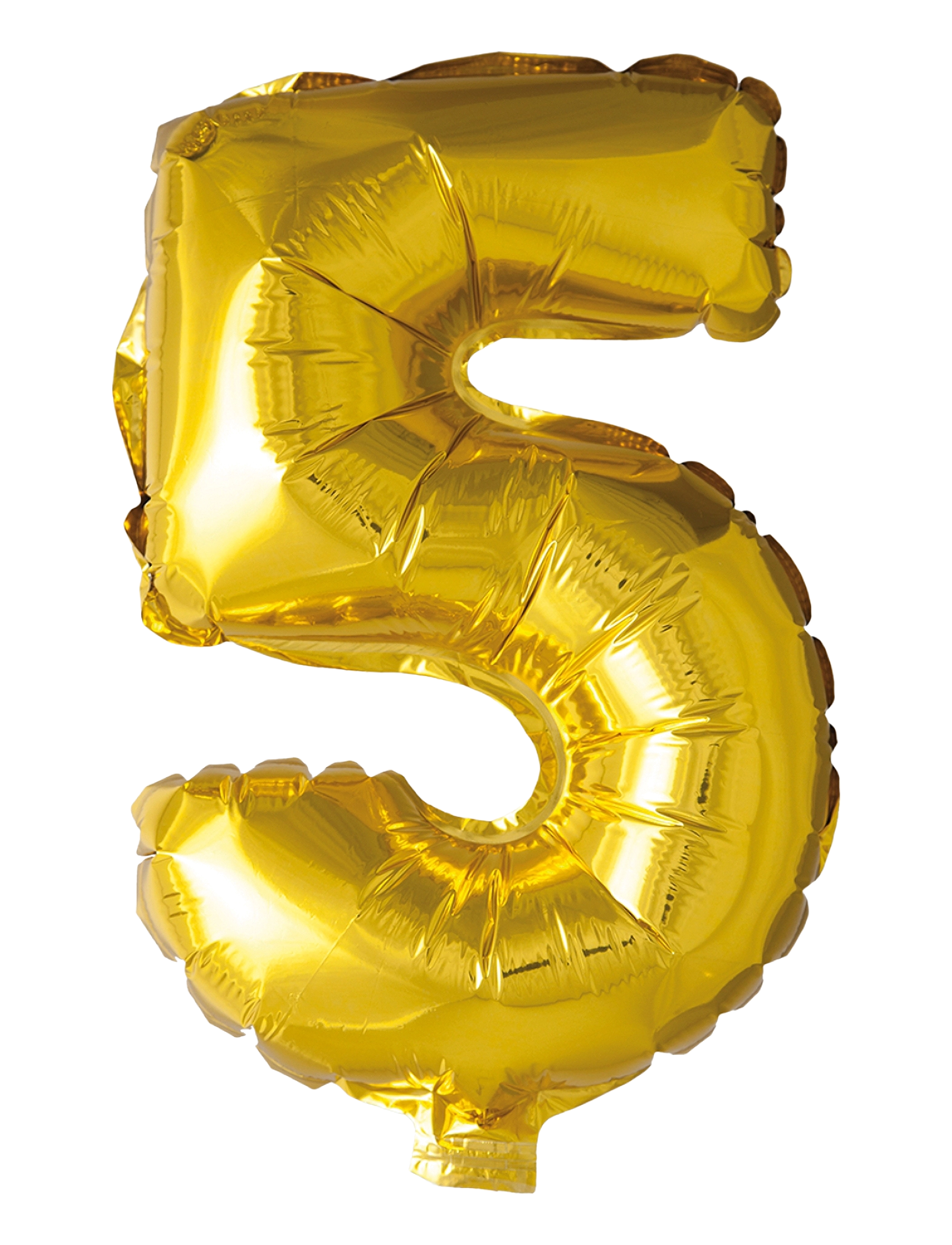 Joker Foil Balloon Number 5 Gold 86 Cm, cm, Kids Decor, - Party Supplies, Kinder