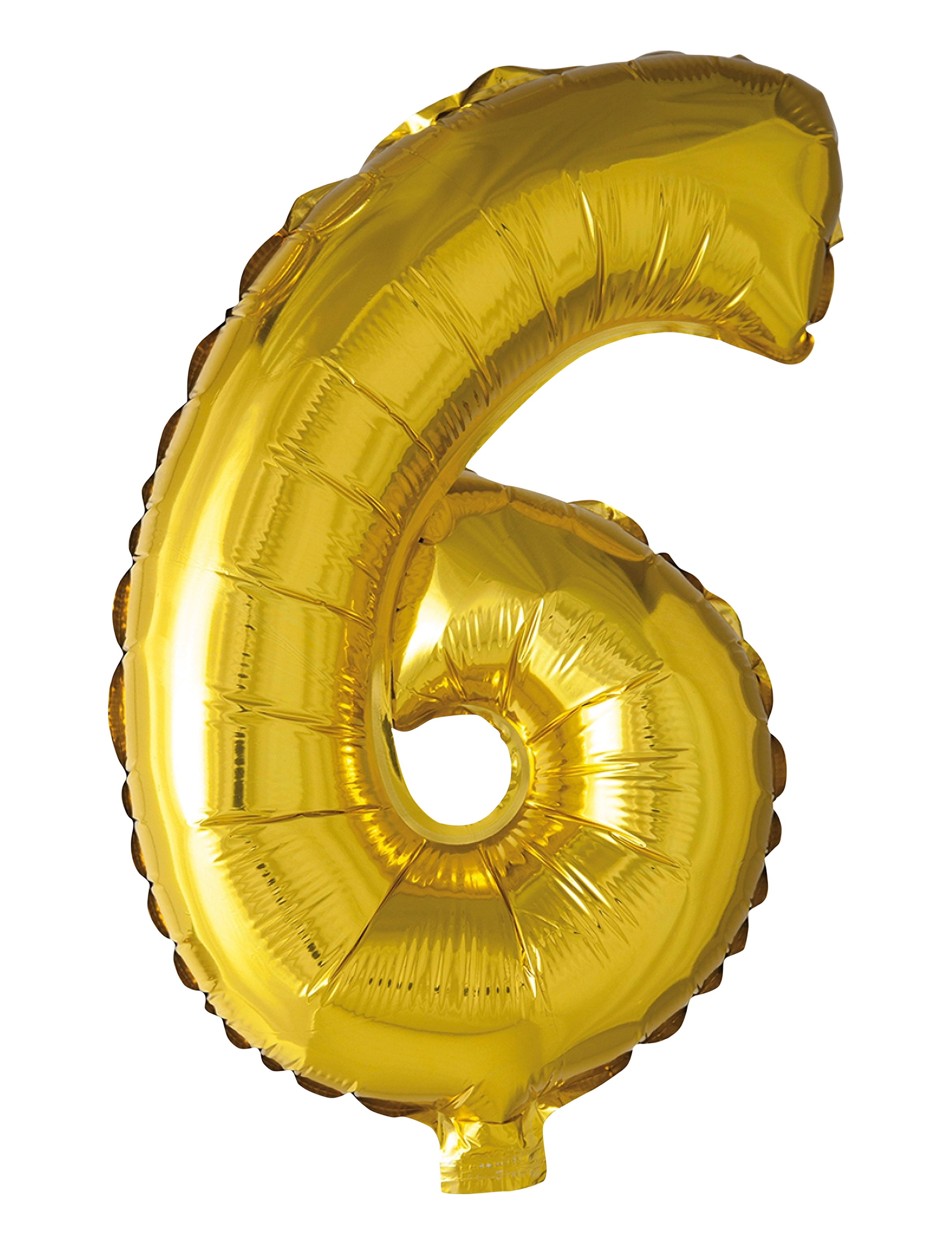 Joker Foil Balloon Number 6 Gold 86 Cm, cm, Kids Decor, - Party Supplies, Kinder