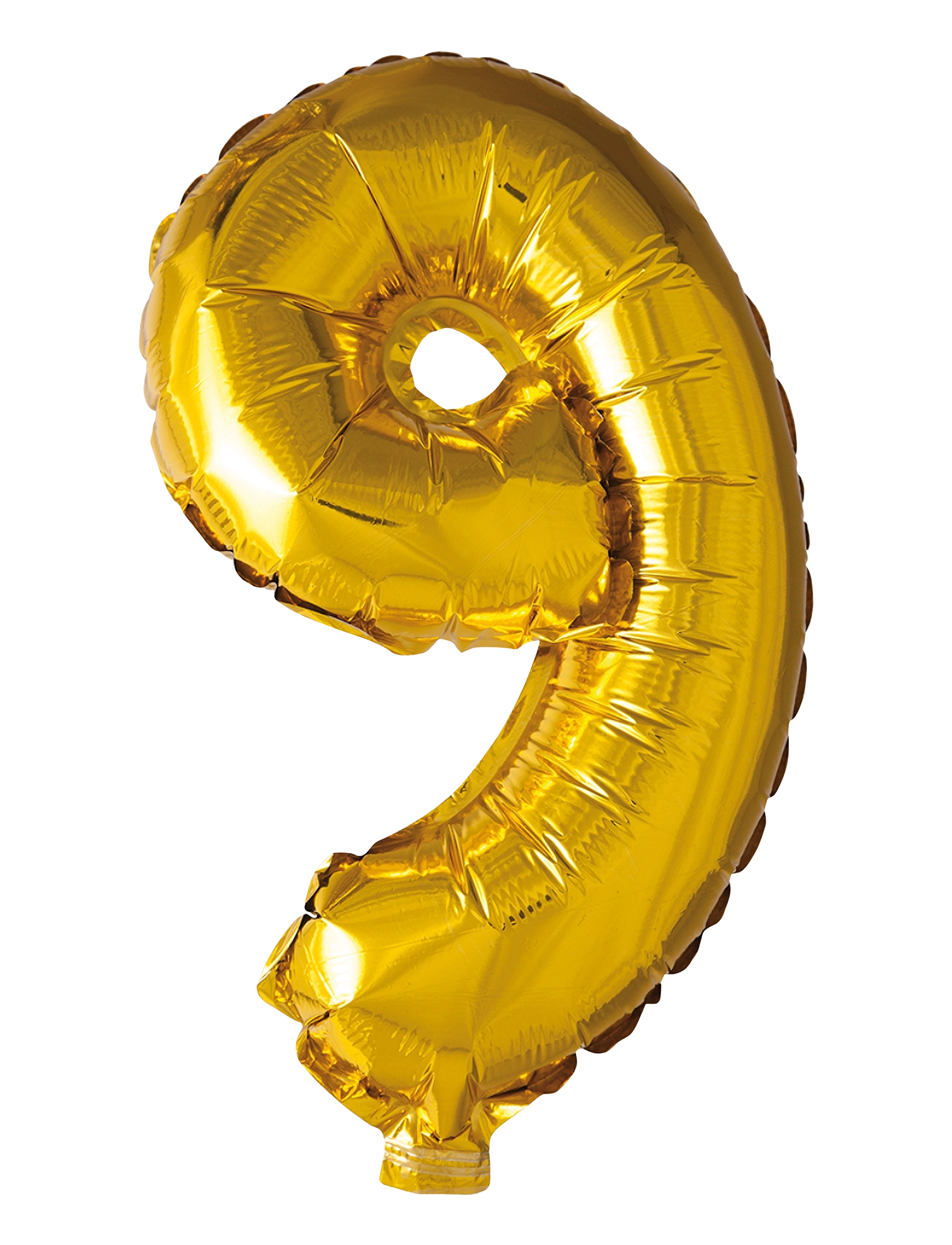 Joker Foil Balloon Number 9 Gold 86 Cm, cm, Kids Decor, - Party Supplies, Kinder