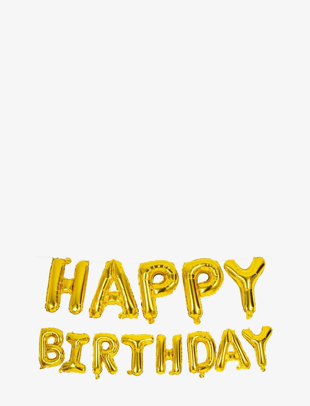 Joker - FOIL BALLOON GOLD TEXT HAPPY BIRTHDAY - festartikler - gold - 0