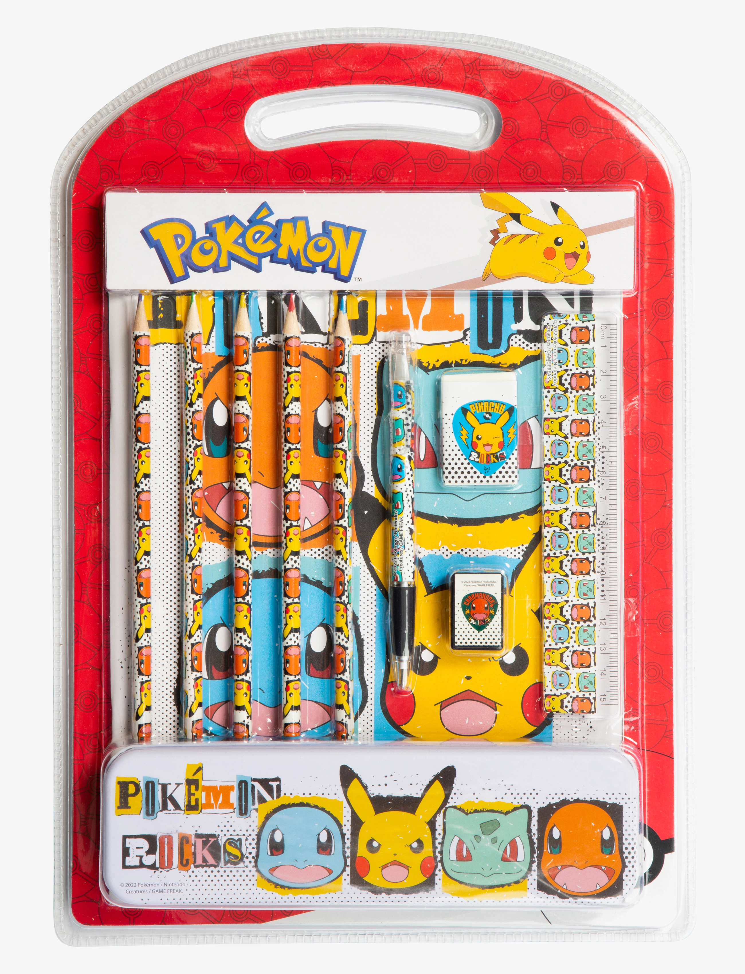 Pokemon - POKEMON STATIONERY SET W PENCIL CASE - skrivesæt - multi color - 0