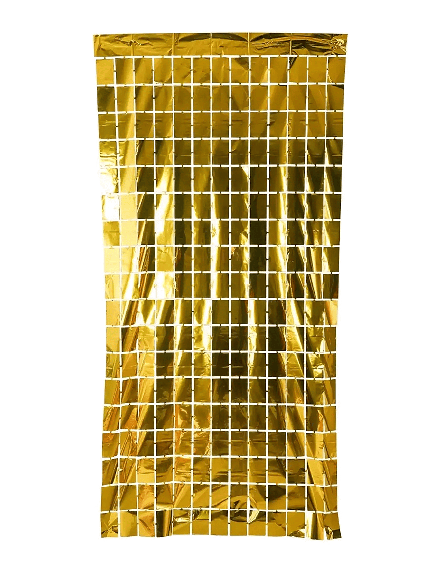 Joker - FOIL GOLD BACKDROP SQUARE CURTAIN 1x2M - lapse sünnipäev - multi color - 0