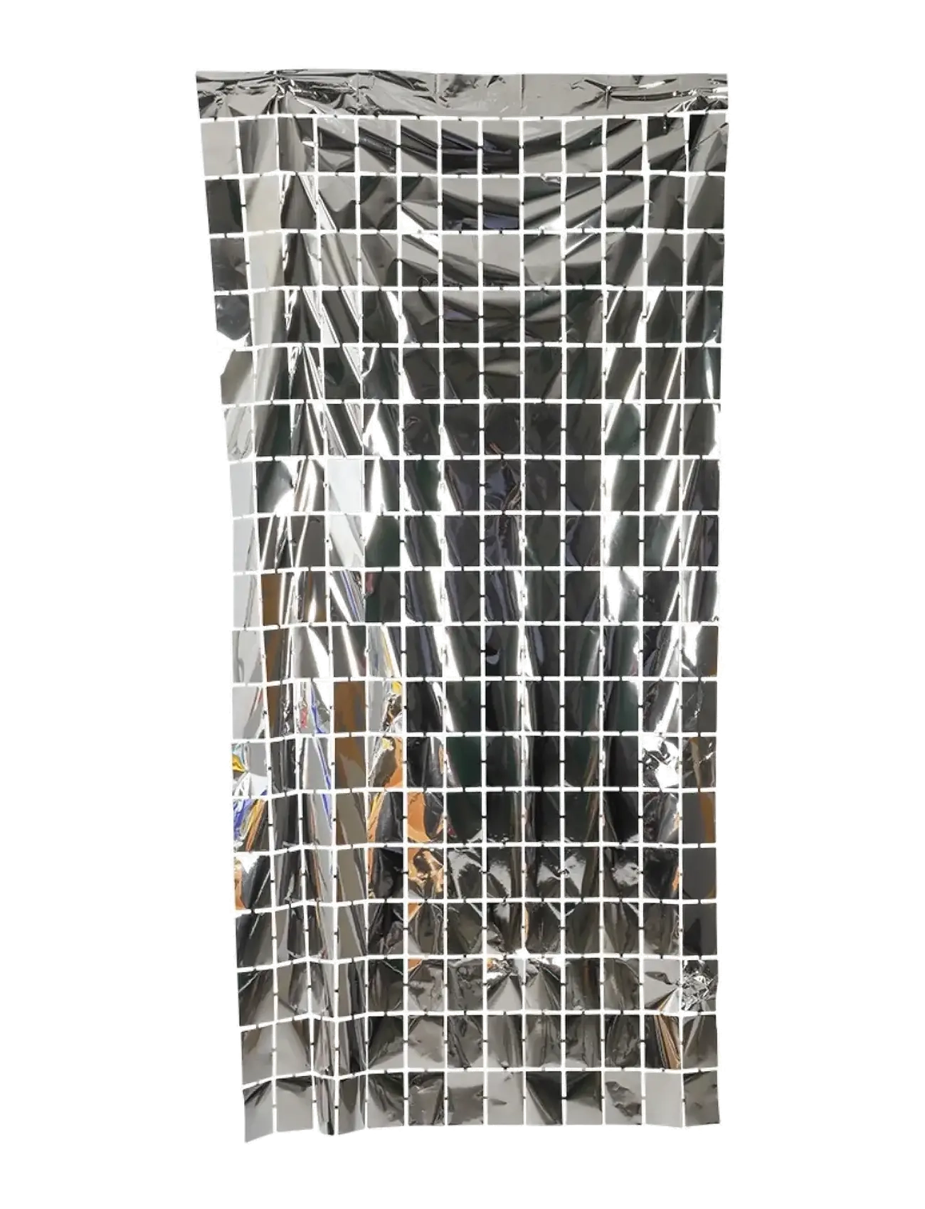 Joker FOIL SILVER BACKDROP SQUARE CURTAIN 1x2M - 4 for 3 - MULTI COLOR / silver