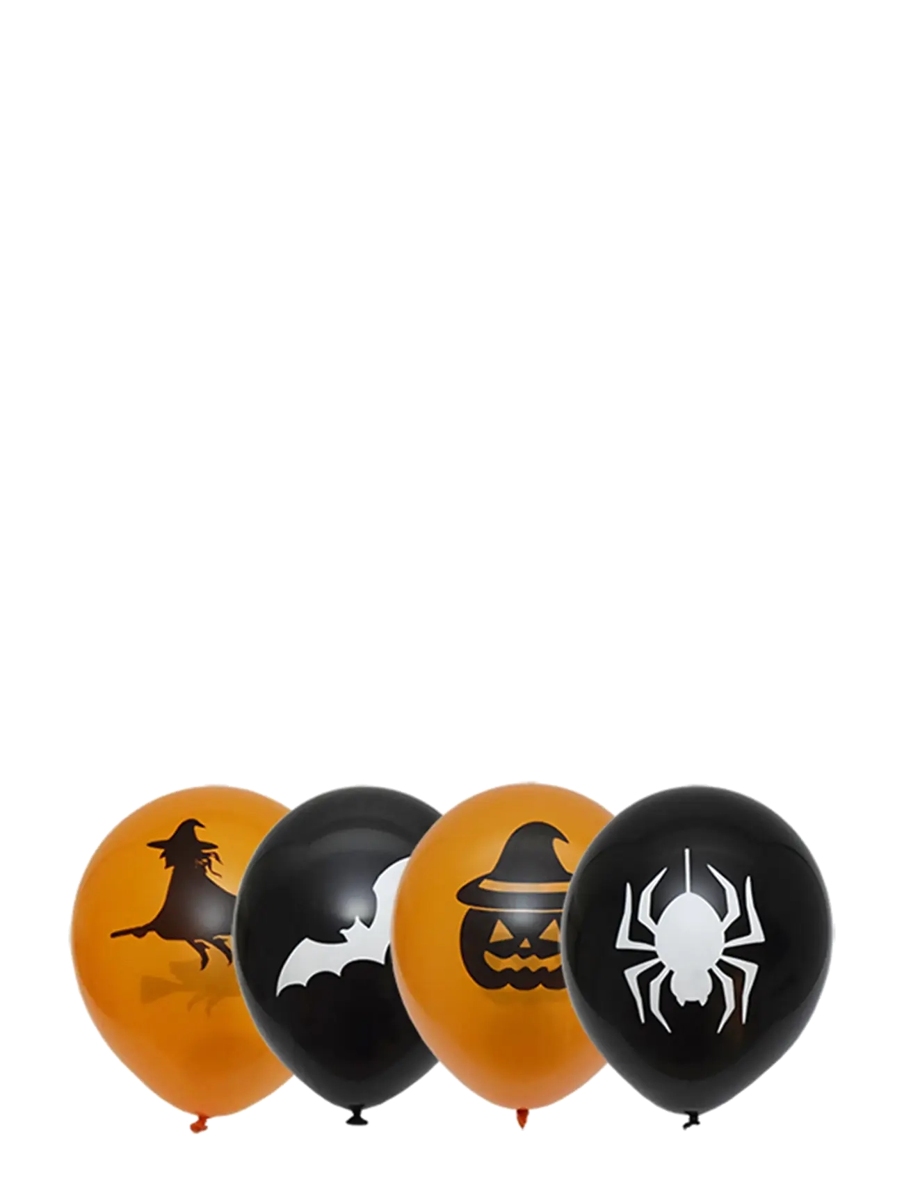 Joker BALLONGER HALLOWEEN SV./ORANGE M.TRYCK 6-P - Decor - MULTI COLOUR / multi