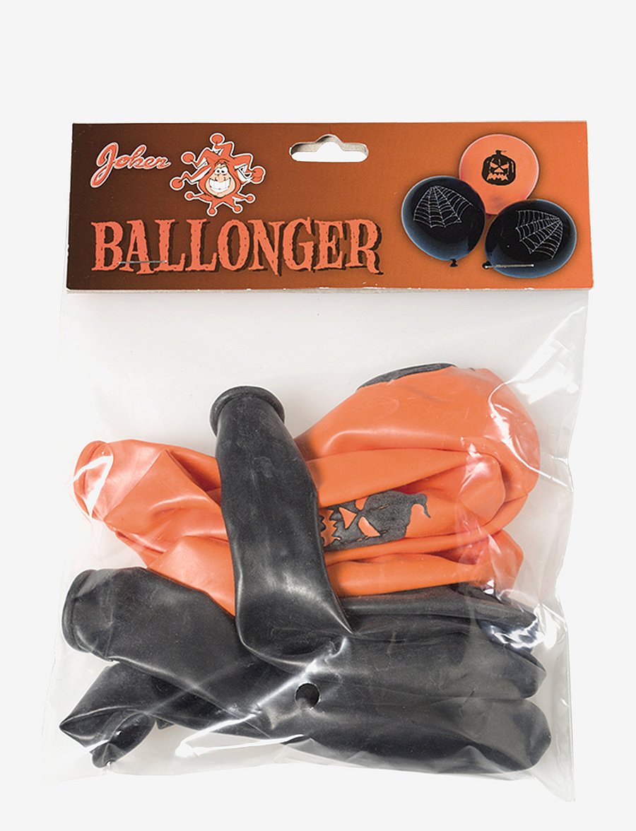 Joker - BALLONGER HALLOWEEN SV./ORANGE M.TRYCK 6-P - kinderparty - multi colour - 1