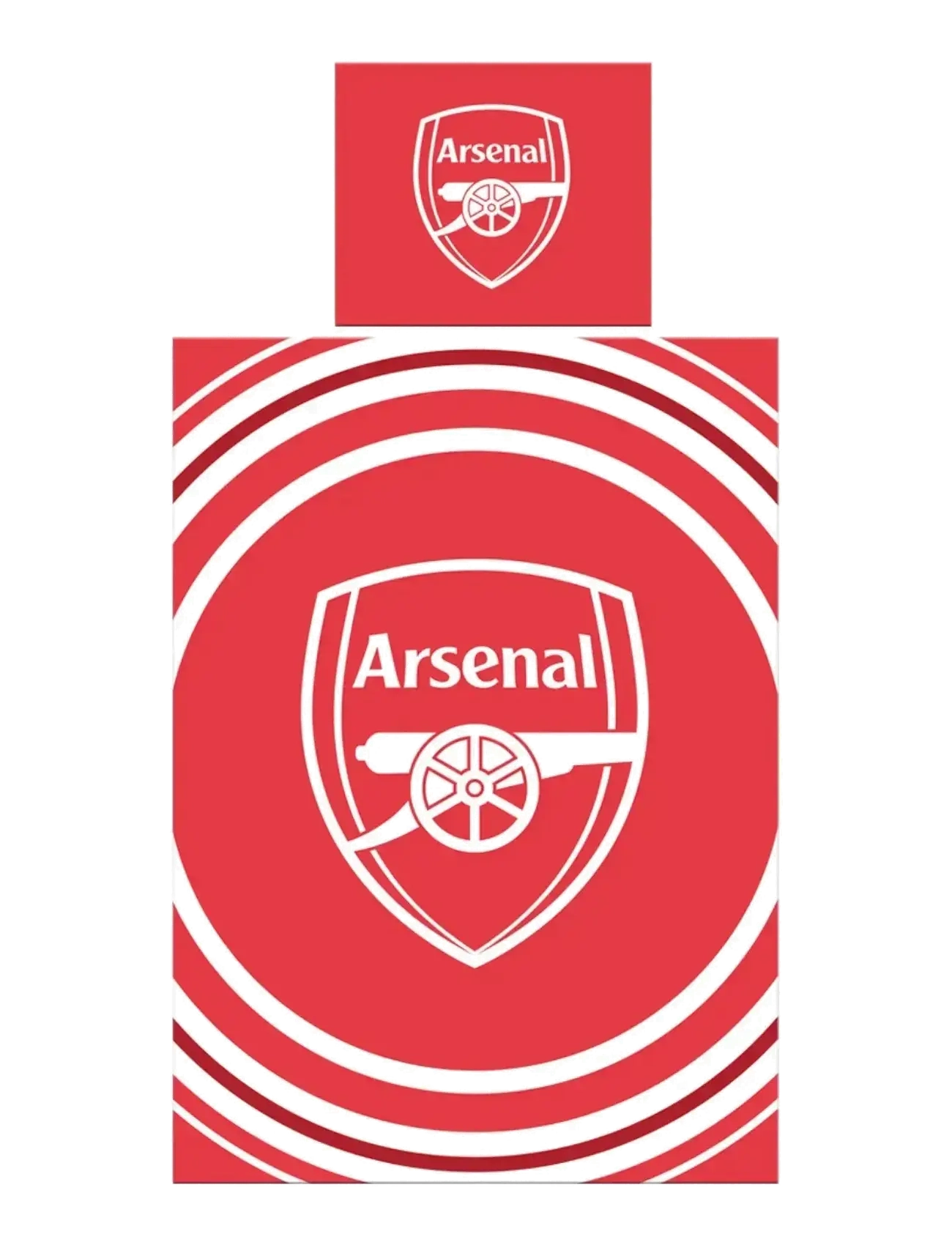 Fodbold Bed Sheet Arsenal 150X210 & 50X60, cm;50X60 cm, Sleep Time, Rot - Duvet Covers, Kinder