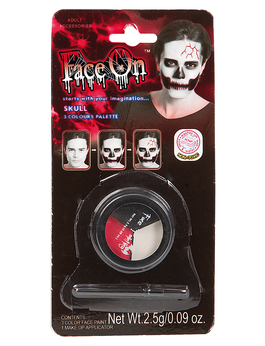 Joker - MAKE UP SKULL (6) - ansigtsmaling - multi colour - 0