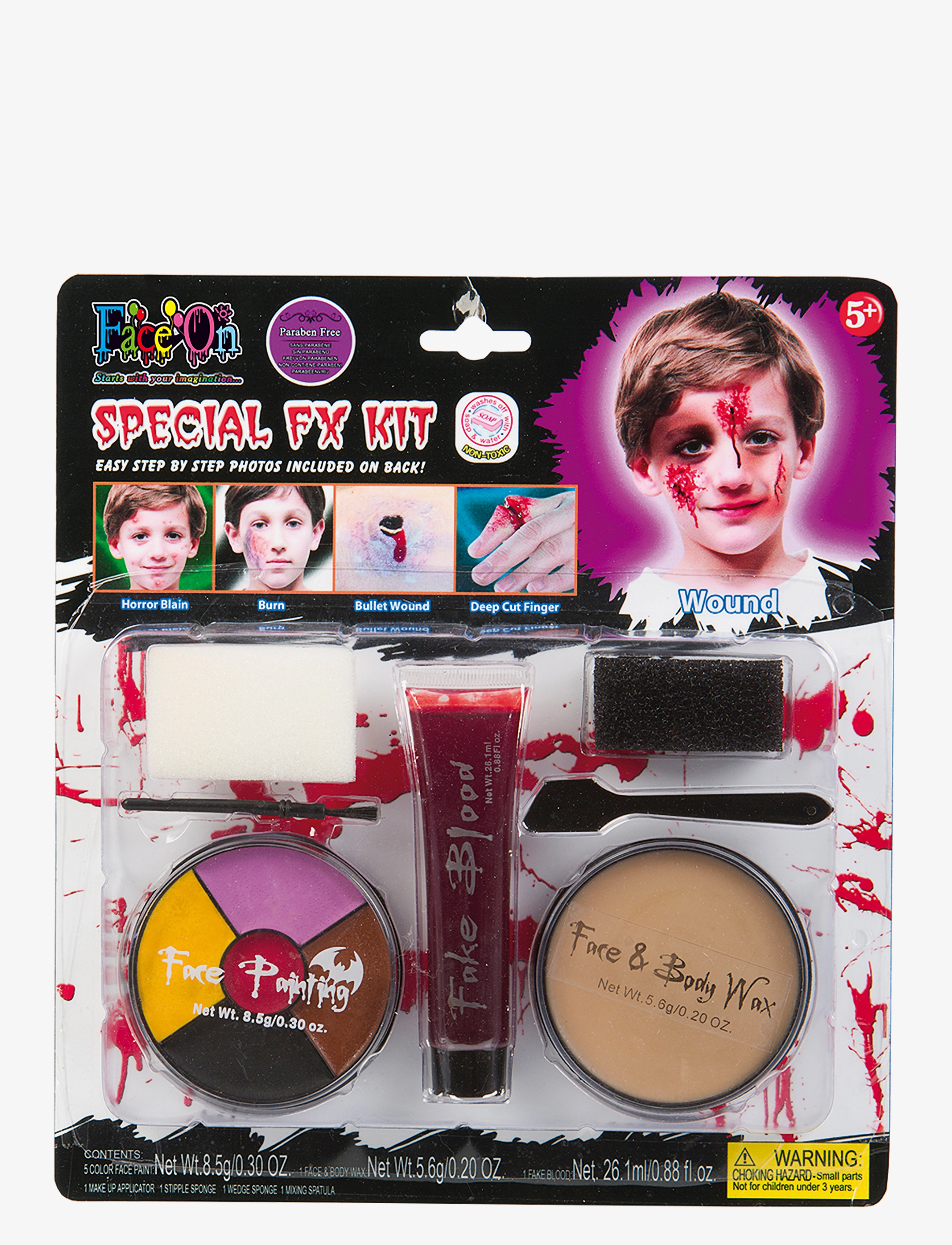 JOKER Kid Make Up Special Effects Kit Patterned - One Size - Kinder