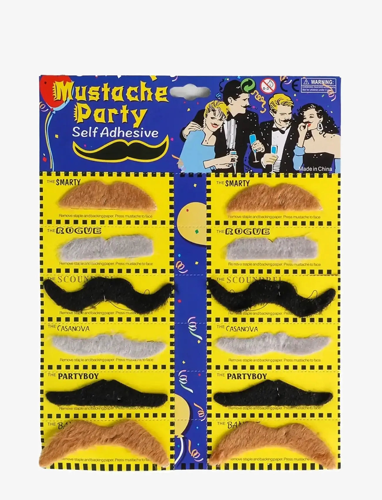 Joker - MUSTASCHER KARTA (SVARTA) - kostüm-zubehör - multi color - 0