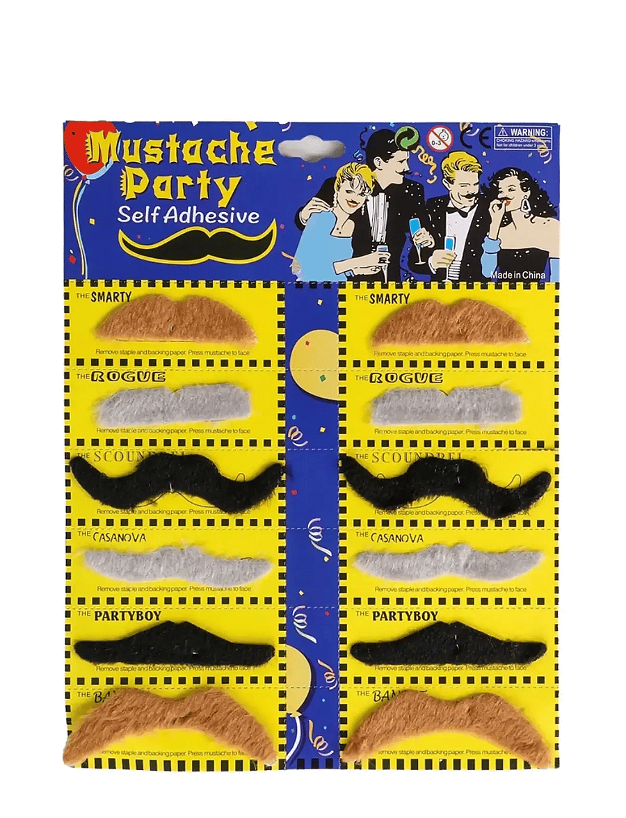 Joker - MUSTASCHER KARTA (SVARTA) - kostüümide aksessuaarid - multi color - 0
