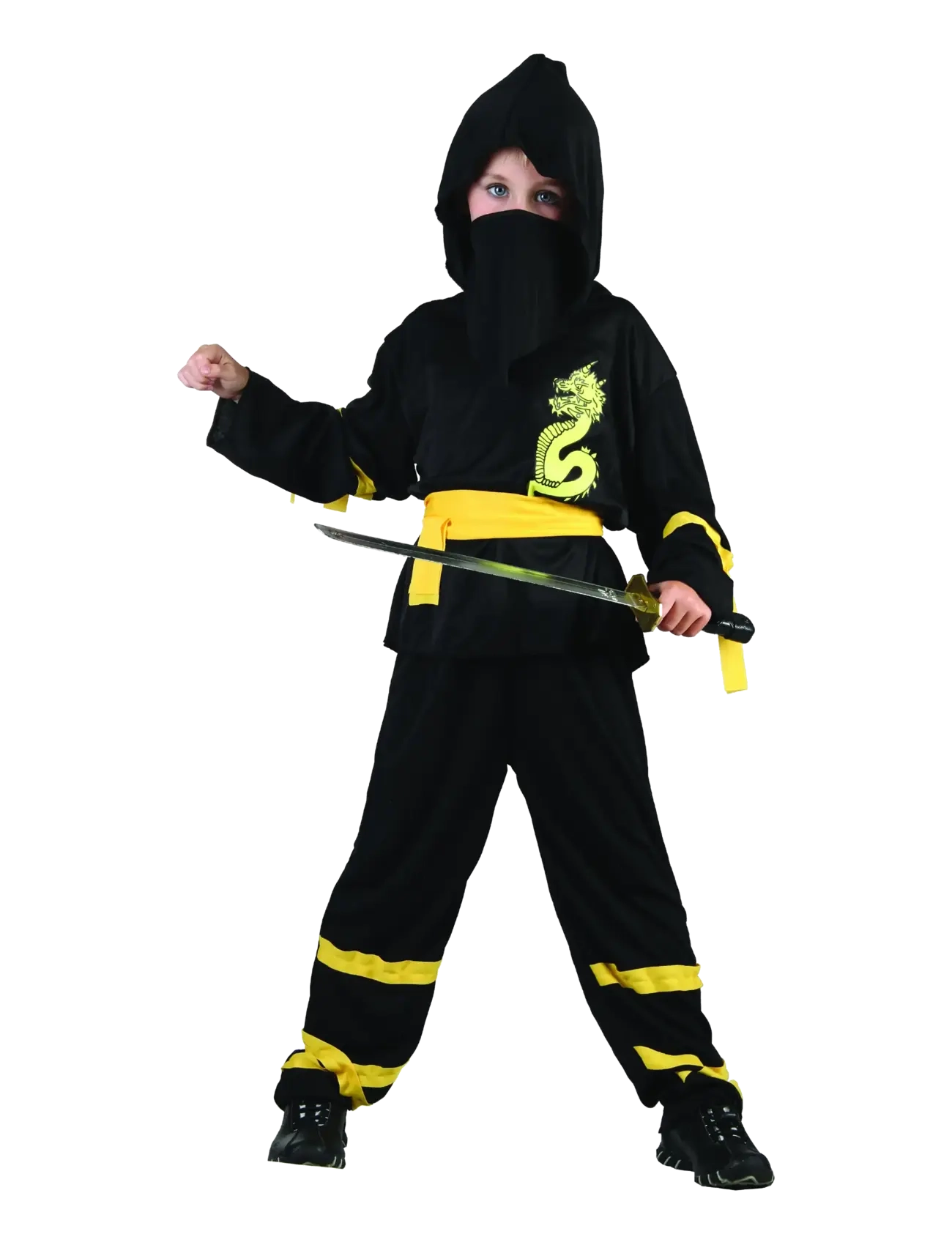 Joker COSTUME DRAGON NINJA KID 122-128 - Búningar og fylgihlutir - MULTI COLOUR / black