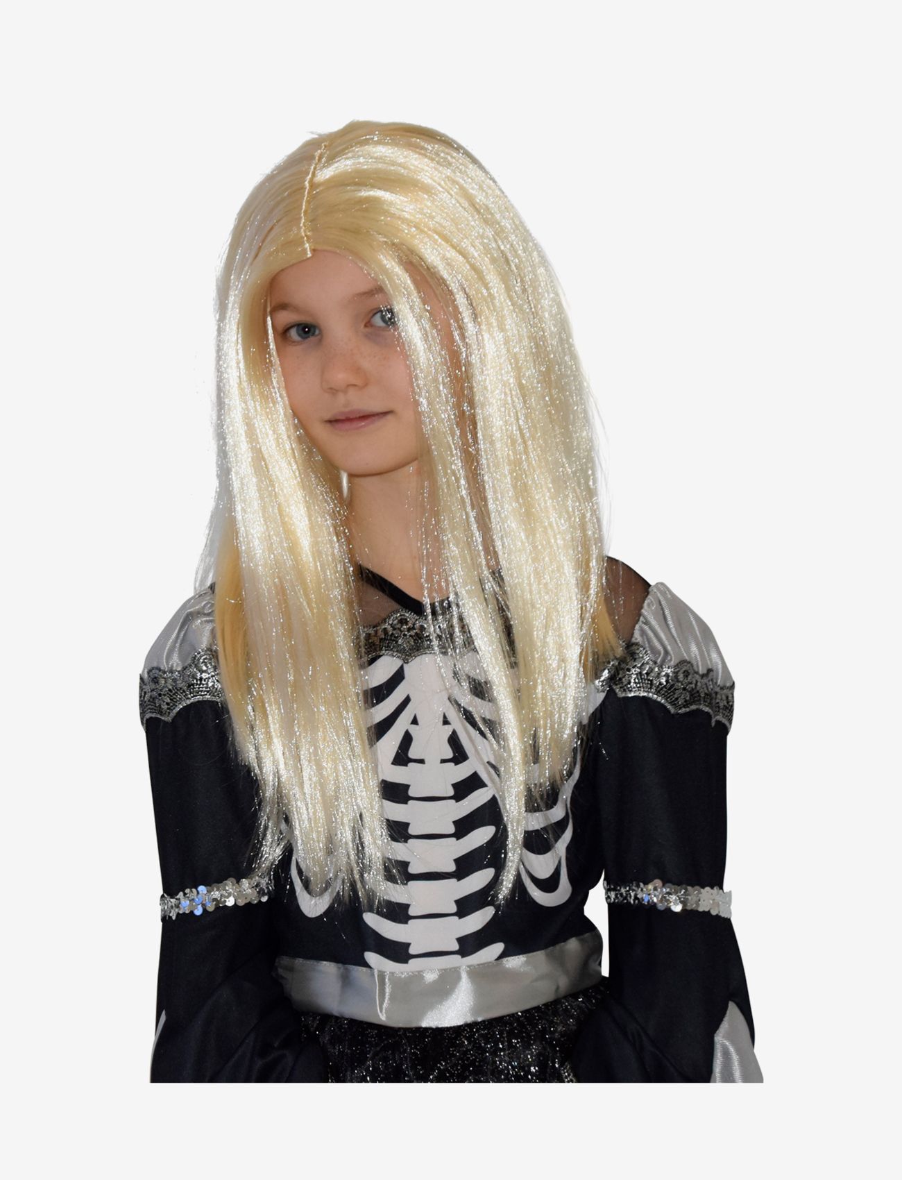 Joker Kids Wig White Long, One Size, Costumes & Accessories, Gelb - Kinder