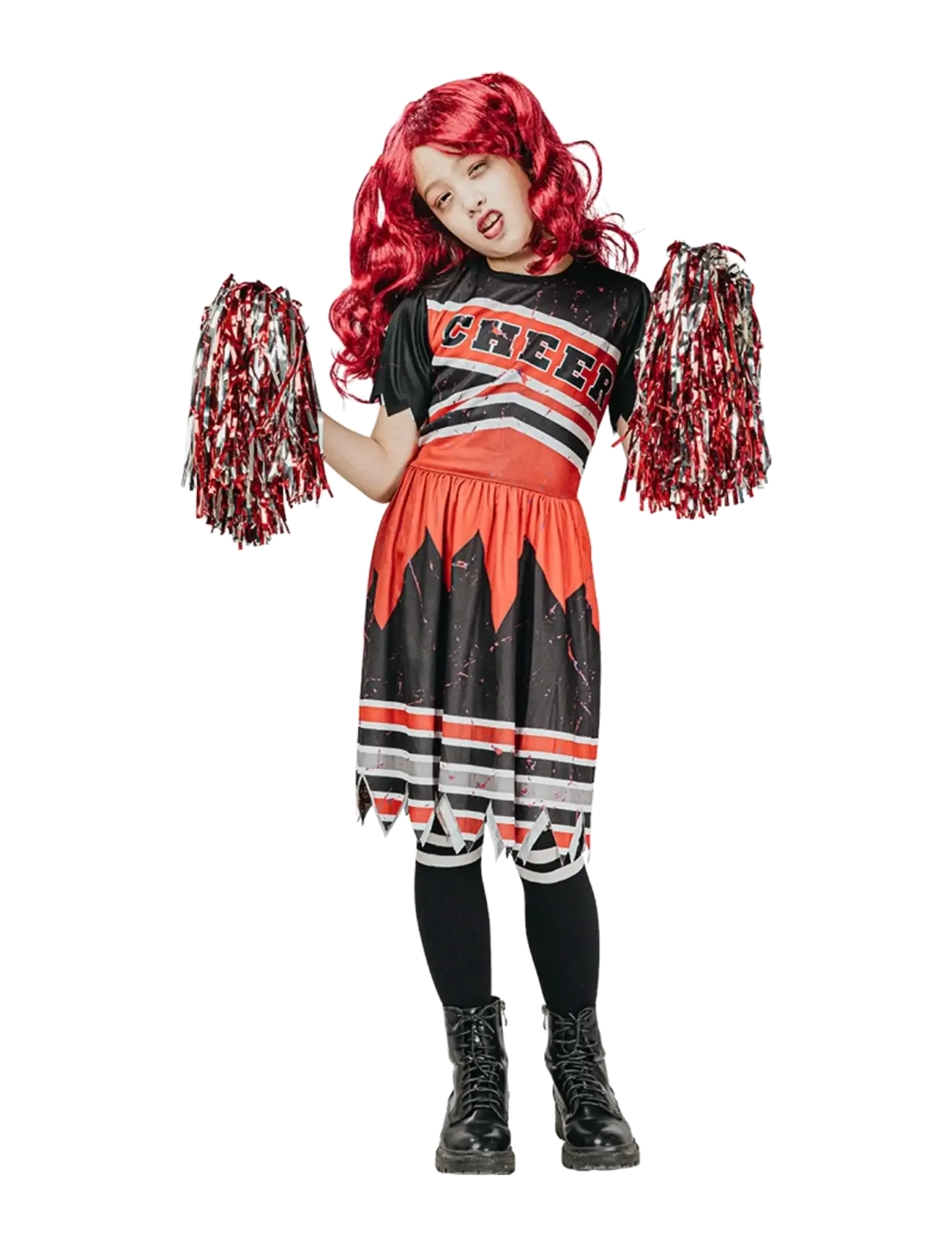 Joker COSTUME ZOMBIE CHEERLEADER 134-140 - Spielzeug - MULTI COLOR / red