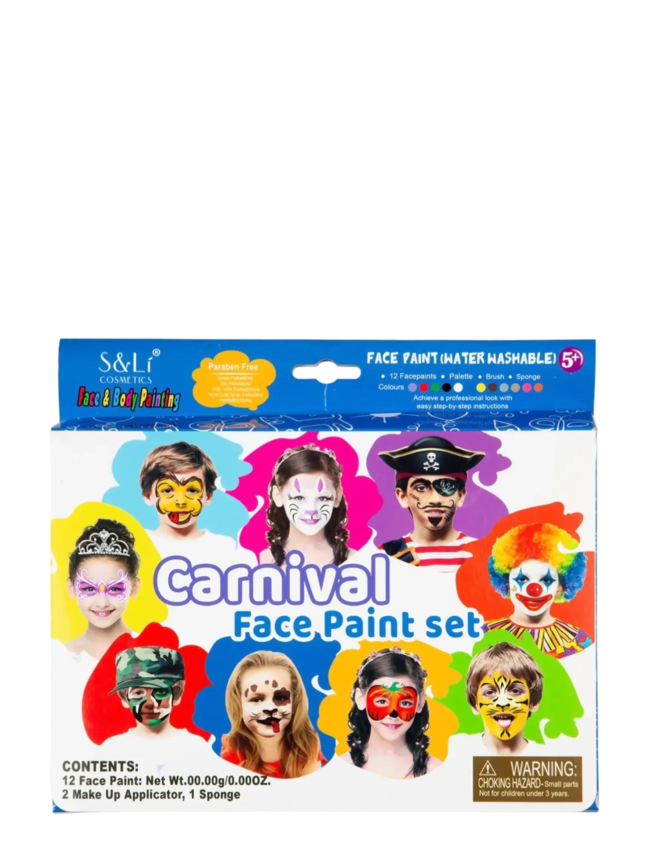 Joker CARNIVAL FACE PAINT KIT - Búningar og fylgihlutir - MULTI COLOR / multi