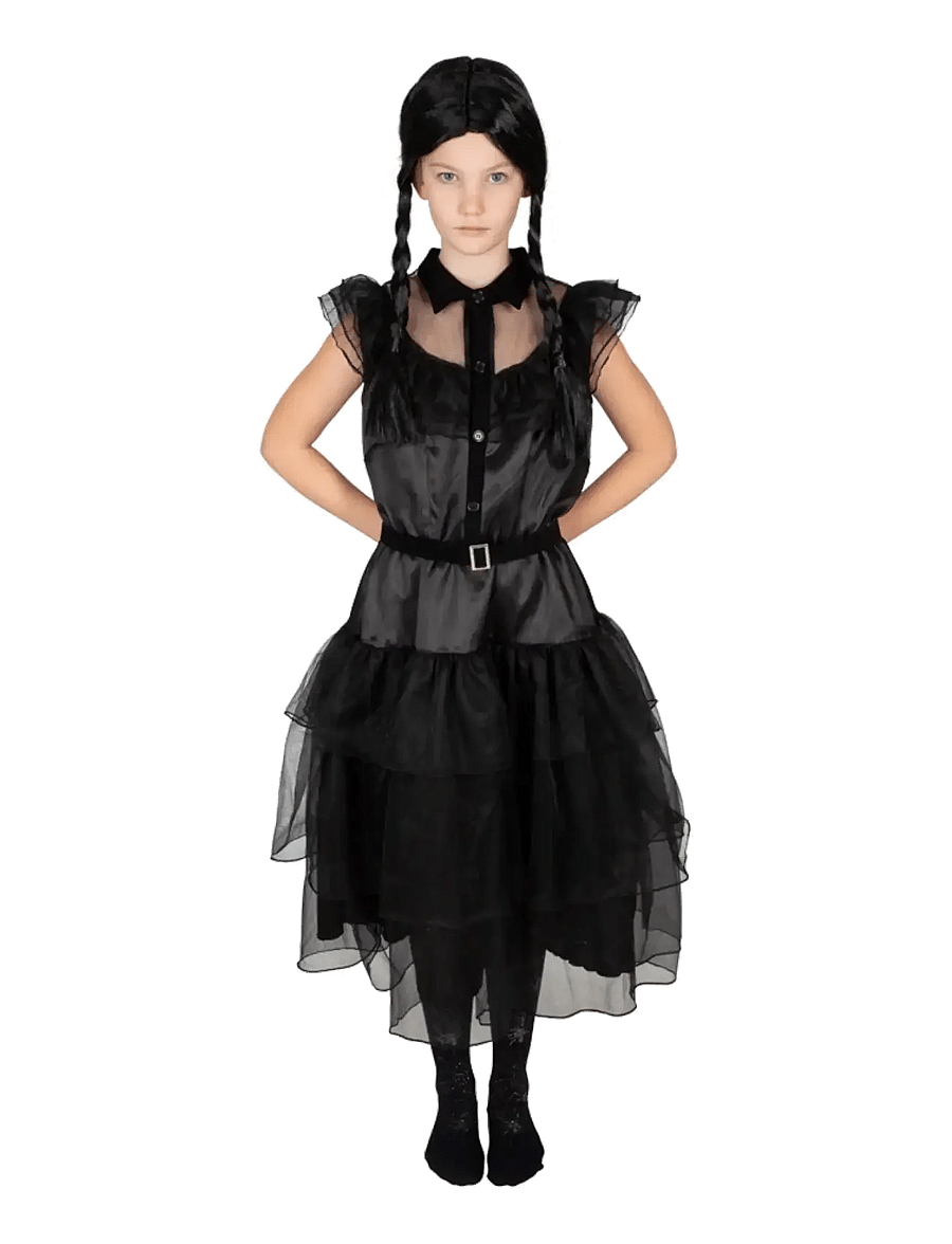Joker - COSTUME BLACK LACE DRESS 158-164 - maskeradkläder - multi color - 0