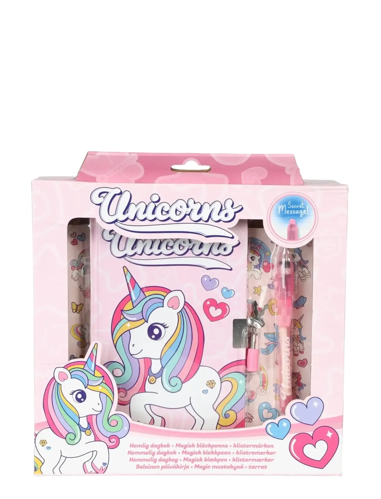 Joker Unicorn Secret Diary Set, NO LENGTH, Pink, Tegning > Kalendere Og Notesbøger, Børn