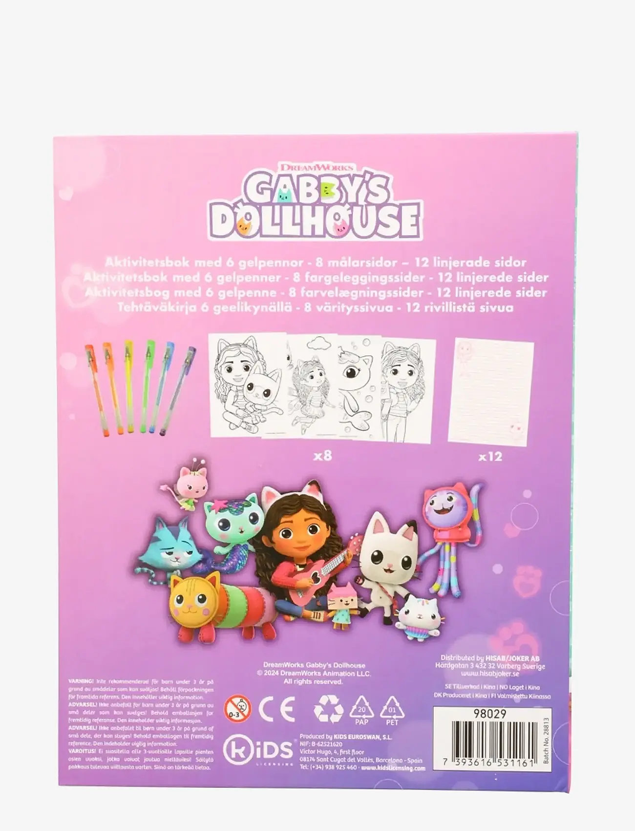 Joker - GABBYS DOLLHOUSE ACTIVITY BOOK W. GEL PENS - coloring & craft books - multi color - 2