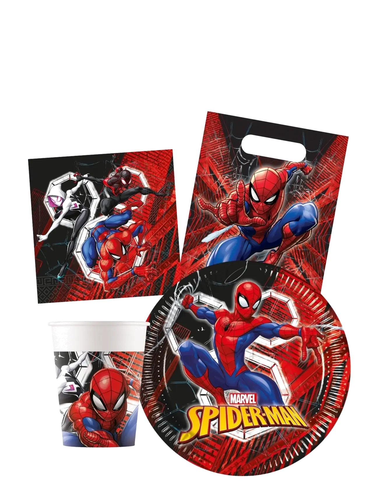 JOKER Spiderman Party Pack Patterned - One Size - Kinder