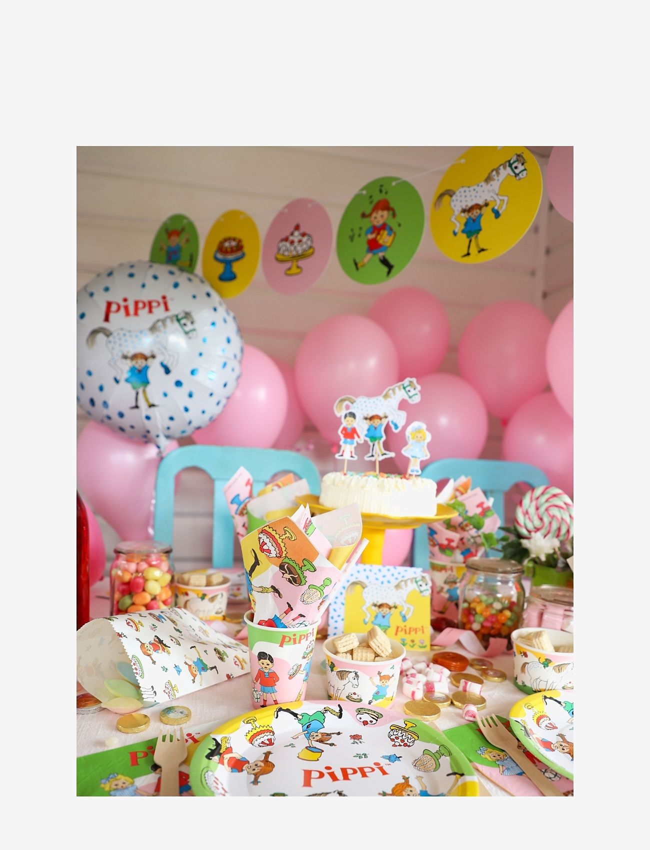 Joker - PIPPI PARTY PACK SMALL - vakarėlių reikmenys - multi coloured - 4