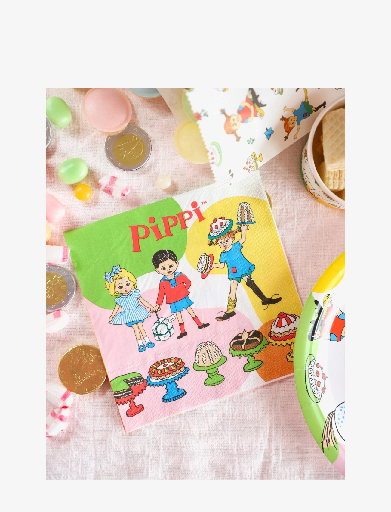 Joker - PIPPI PARTY PACK SMALL - party supplies - multi coloured - 5