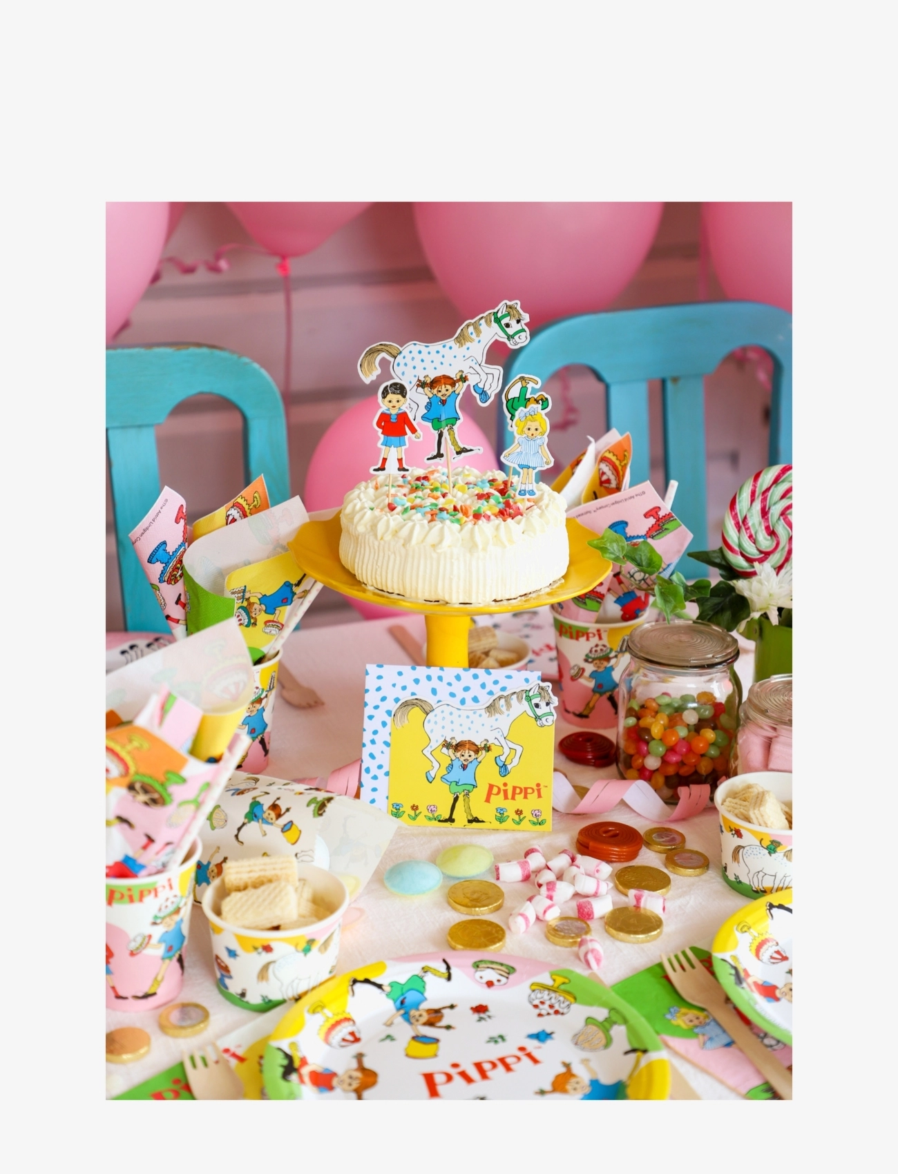 Joker - PIPPI PARTY PACK BIG - juhlatarvikkeet - multi coloured - 1