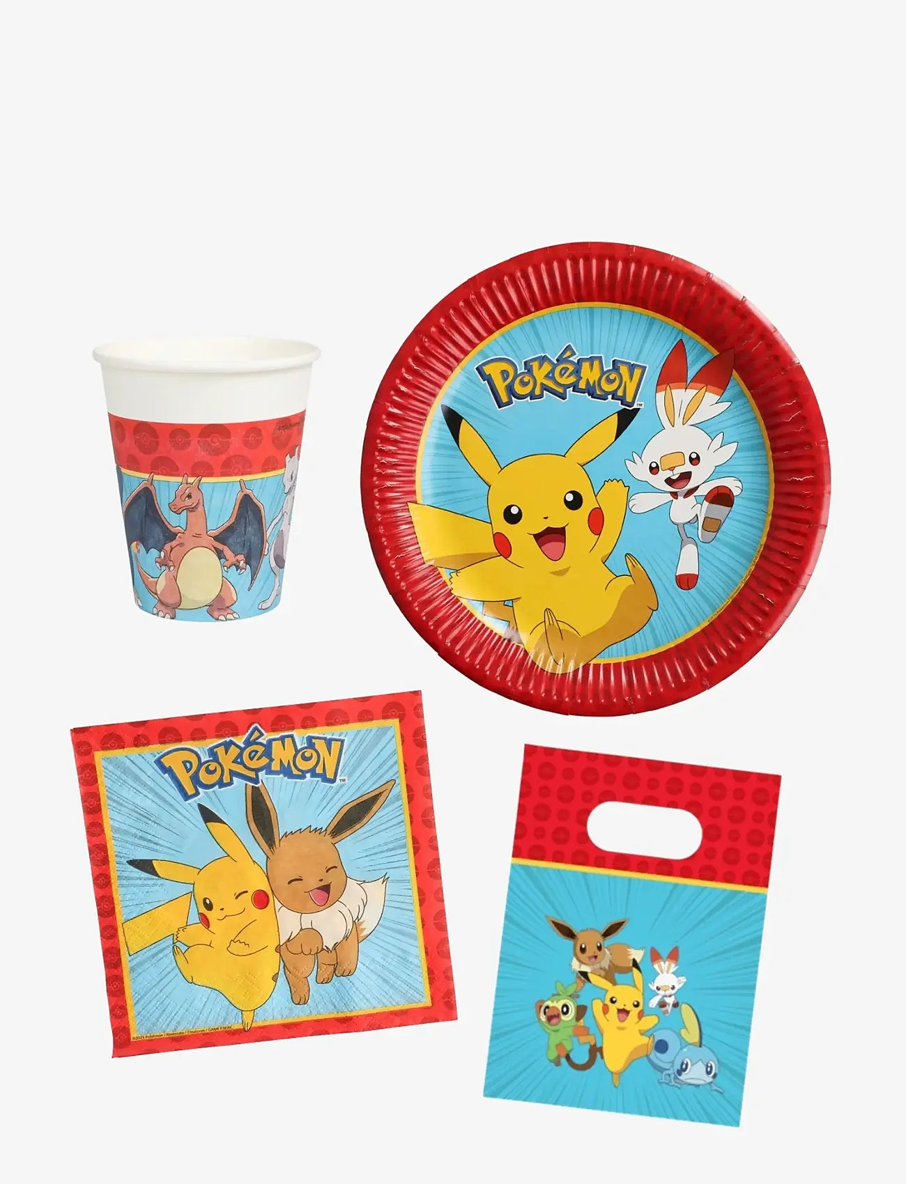 Pokemon - POKEMON PARTY PACK - taldrikud - multi colour - 0