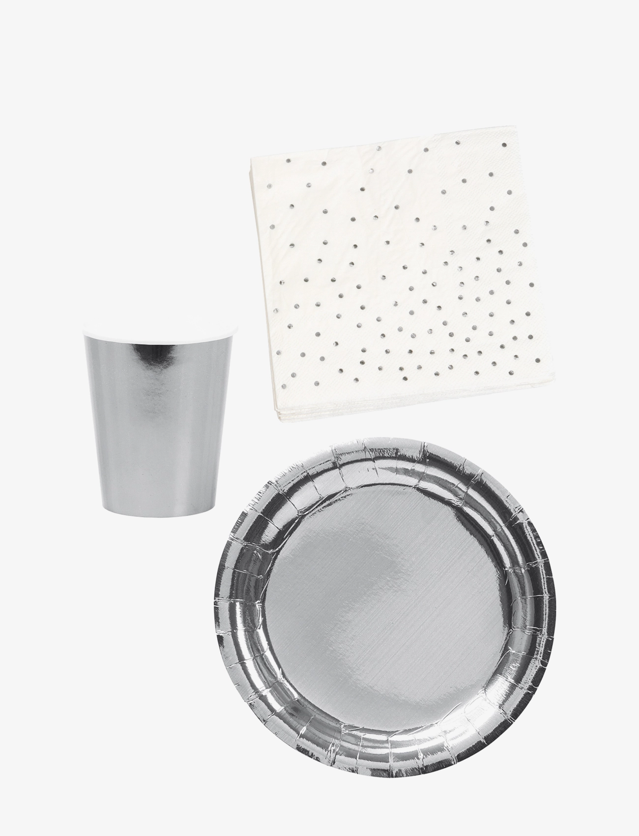 JOKER Silber Party Pack Patterned - One Size - Kinder