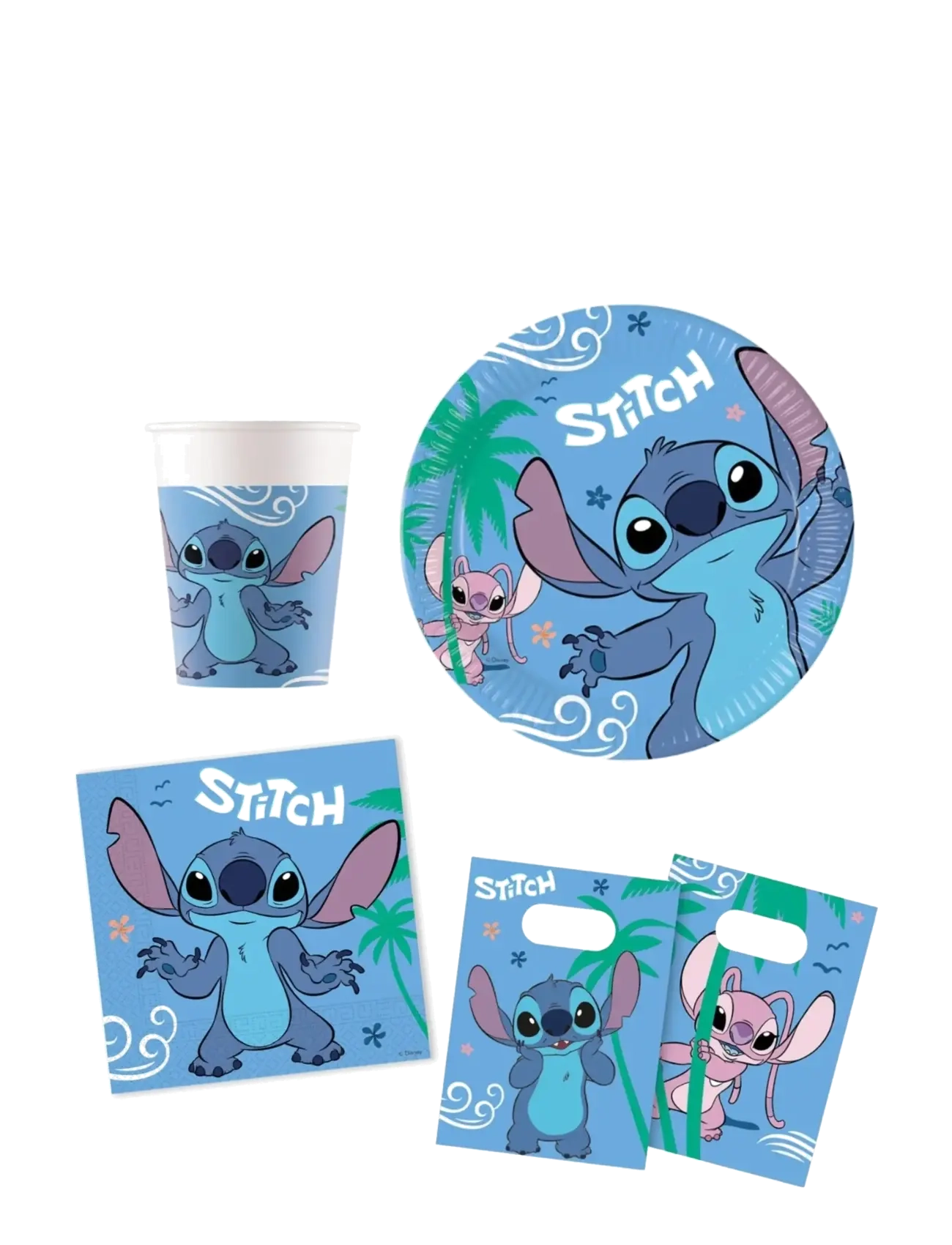 Lilo & Stitch Party Pack, One Size, Spielzeug, Blau - Children's Birthday, Kinder