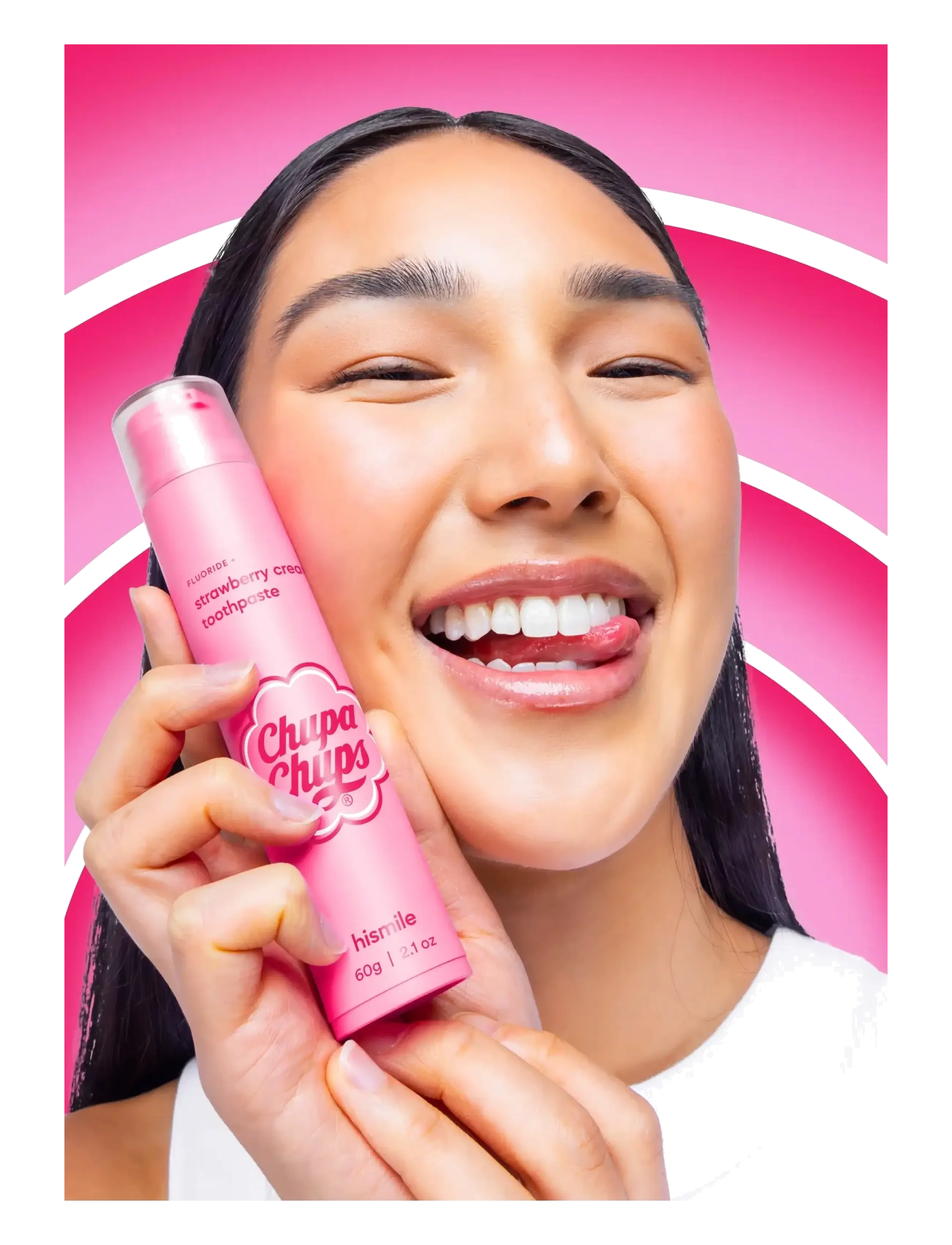 Hismile - Chupa Chups Toothpaste - tandpasta - strawberry - 1